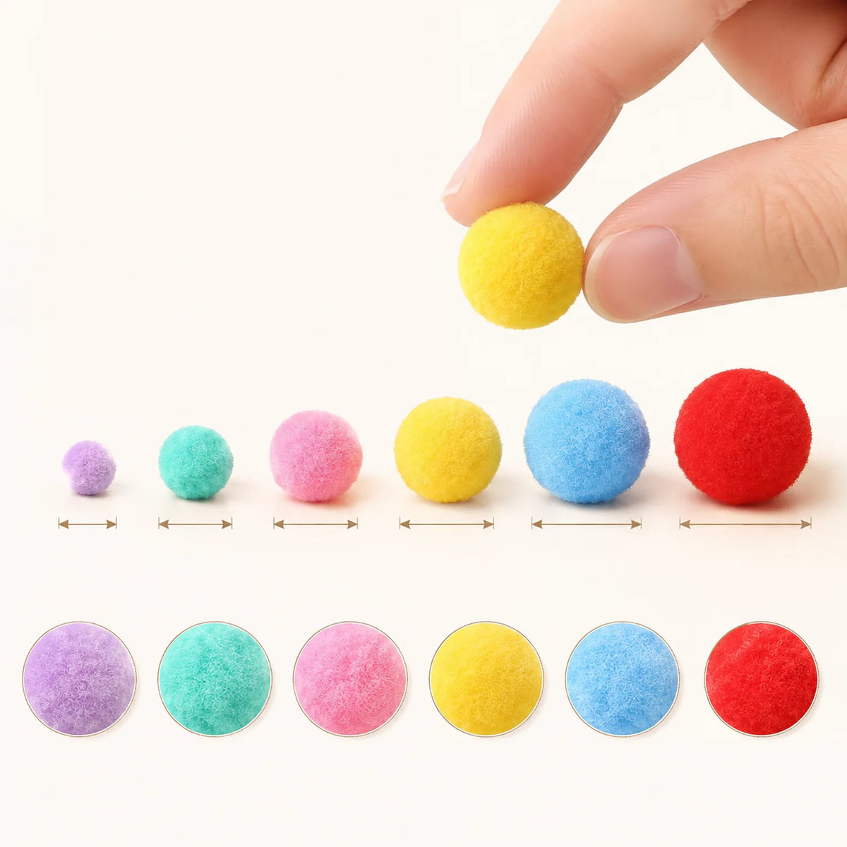 Rainbow Craft Pom Poms - image ACC