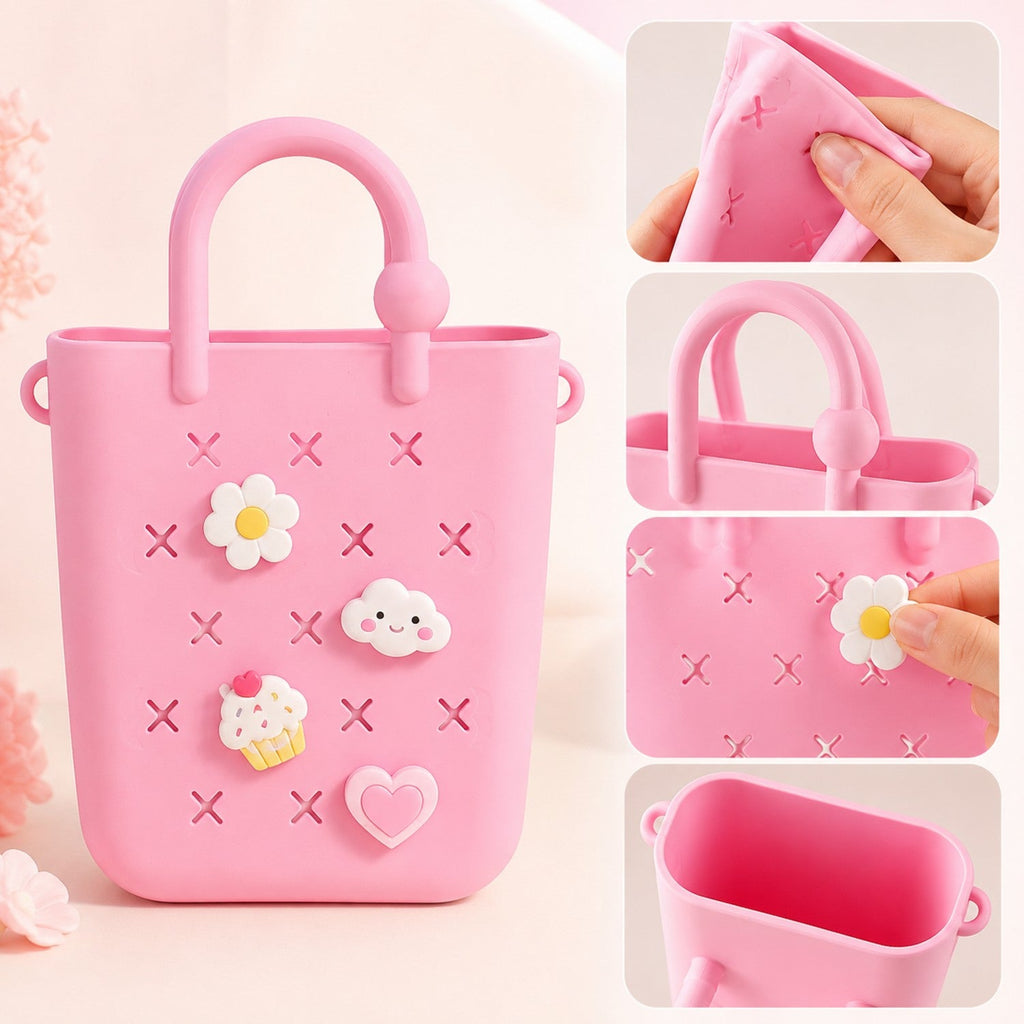 Mini Silicone Charm Tote - Premium Kawaii Silicone Bag for Wholesale