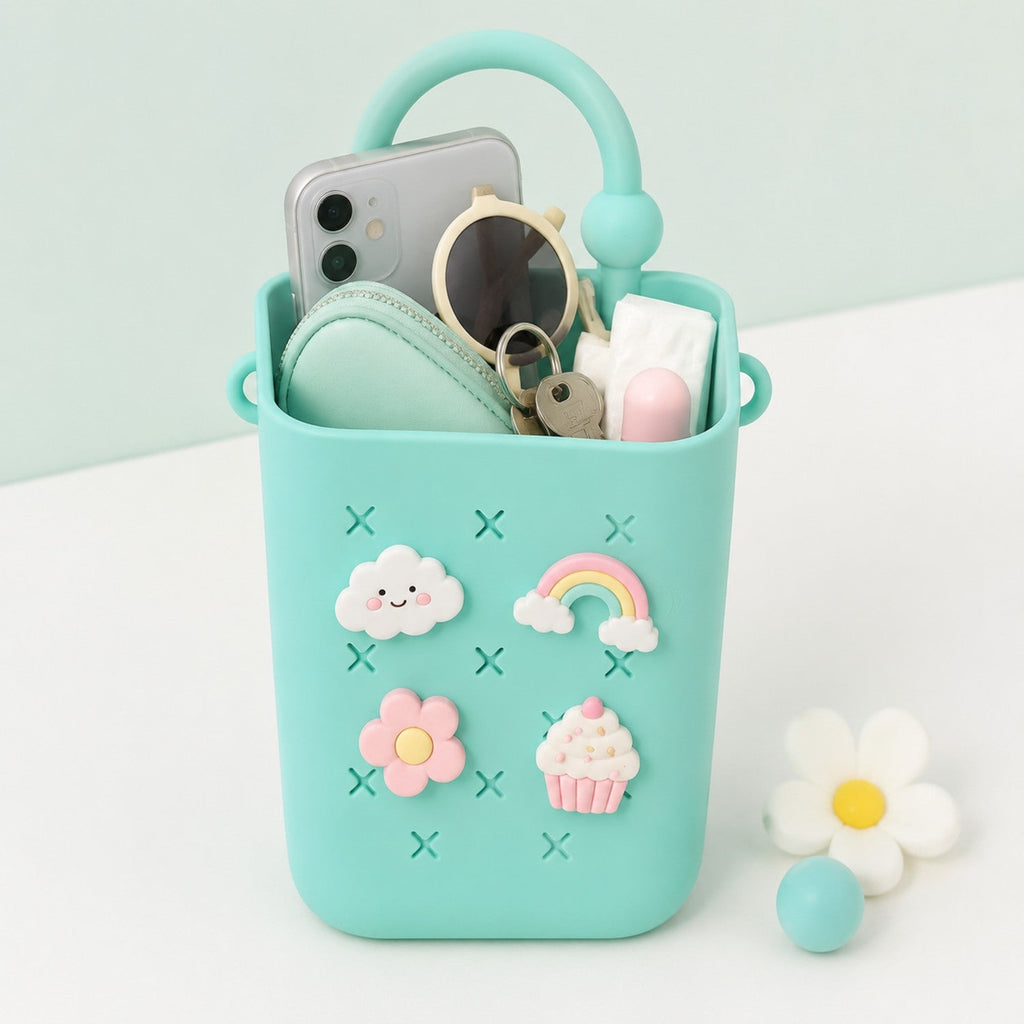 Mini Silicone Charm Tote - Premium Kawaii Silicone Bag for Wholesale