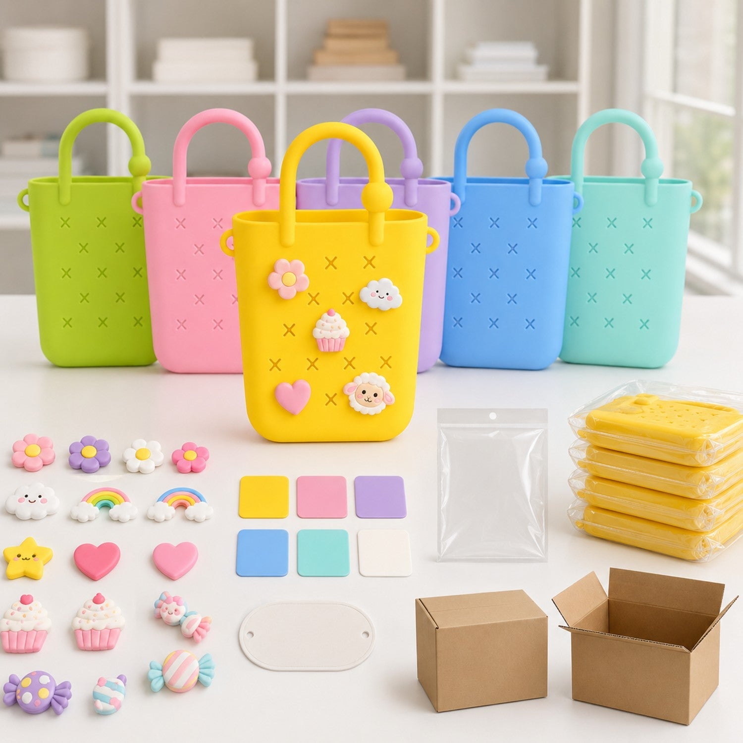 Mini Silicone Charm Tote - Premium Kawaii Silicone Bag for Wholesale
