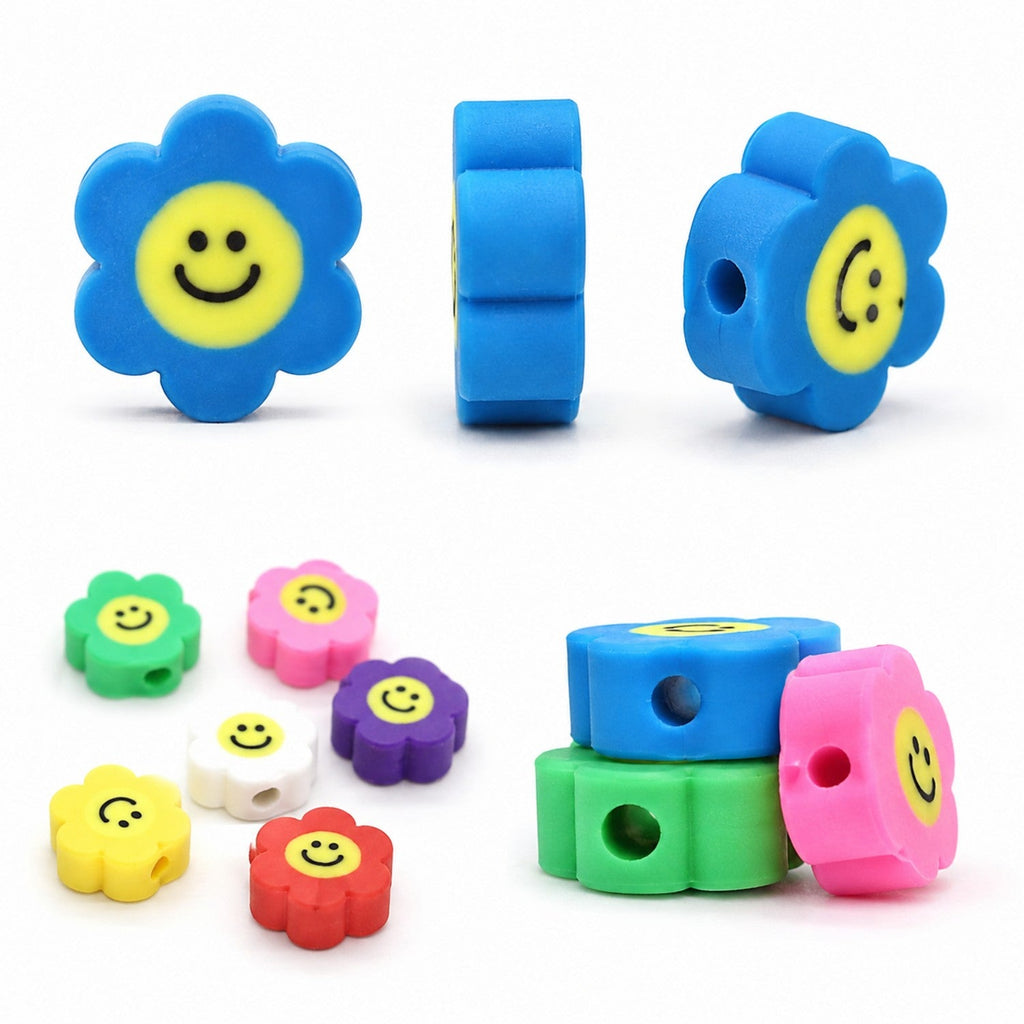 Smiley Flower Beads - Premium DIY Craft Beads for Wholesale