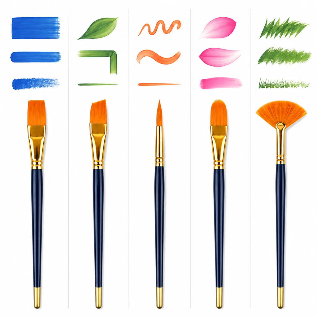 5-Piece Artist Paint Brush Set - image ECM