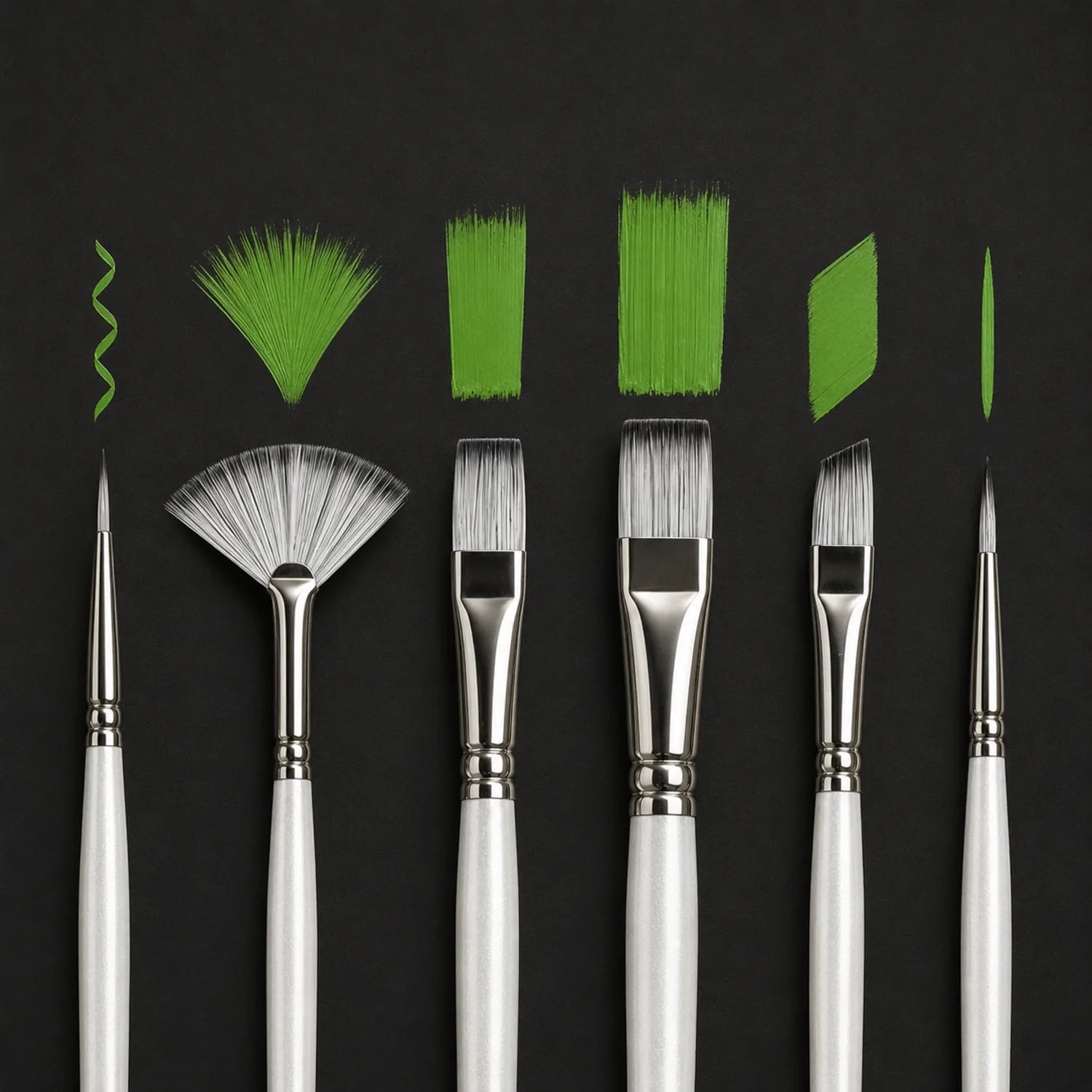 6-Piece Artist Paint Brush Set - image ECM