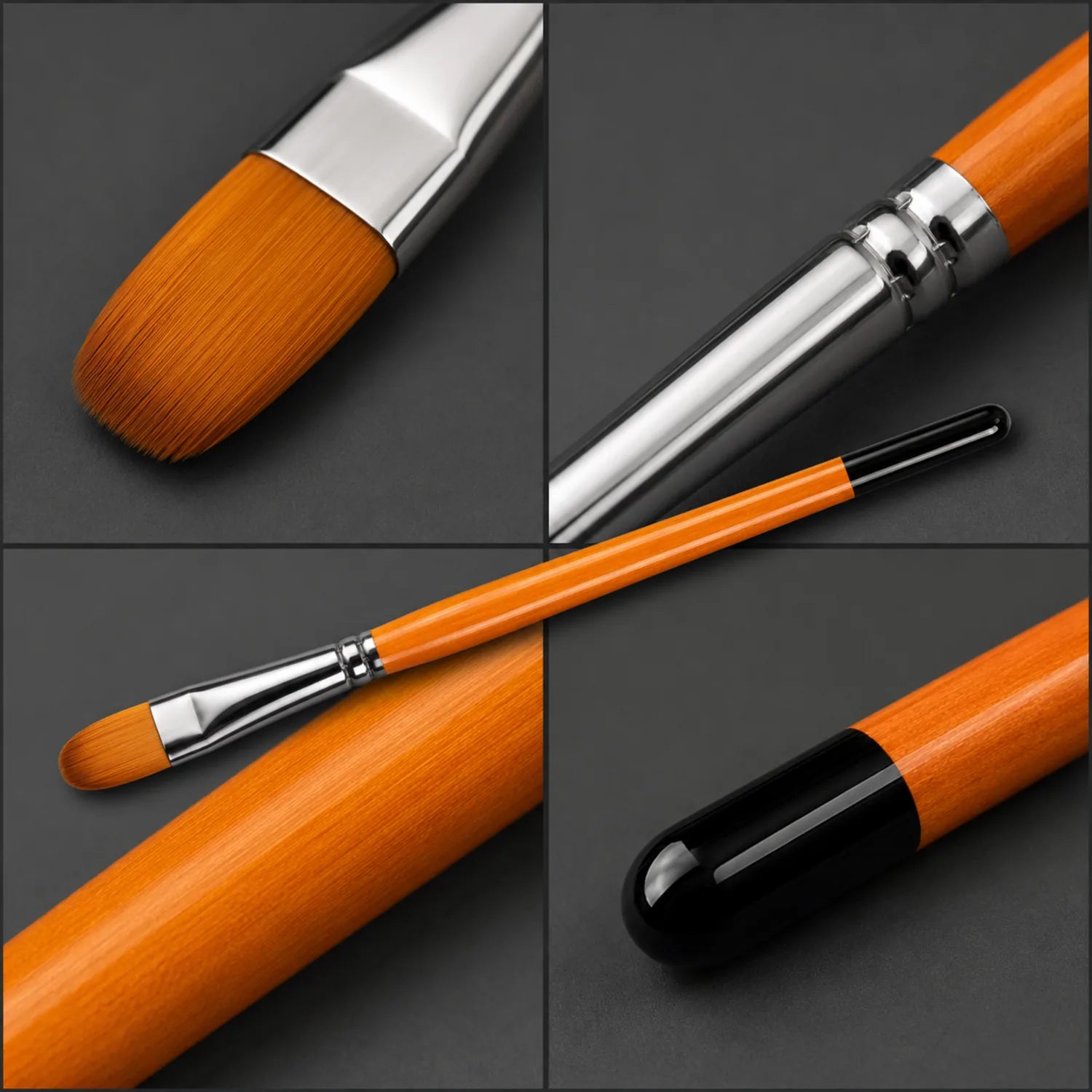 12-Piece Orange Artist Brush Set - image ECM