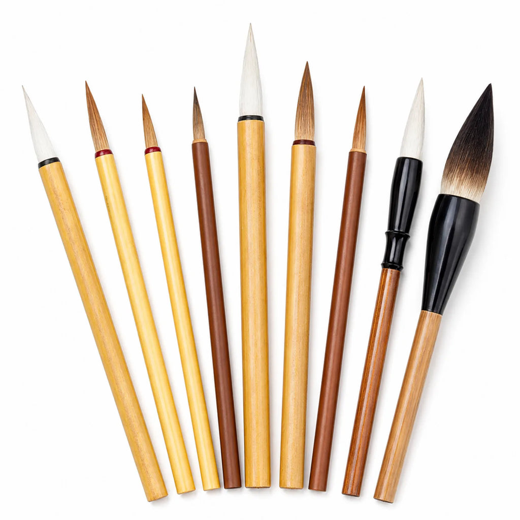 9-Piece Chinese Calligraphy Brush Set - image BRUSH