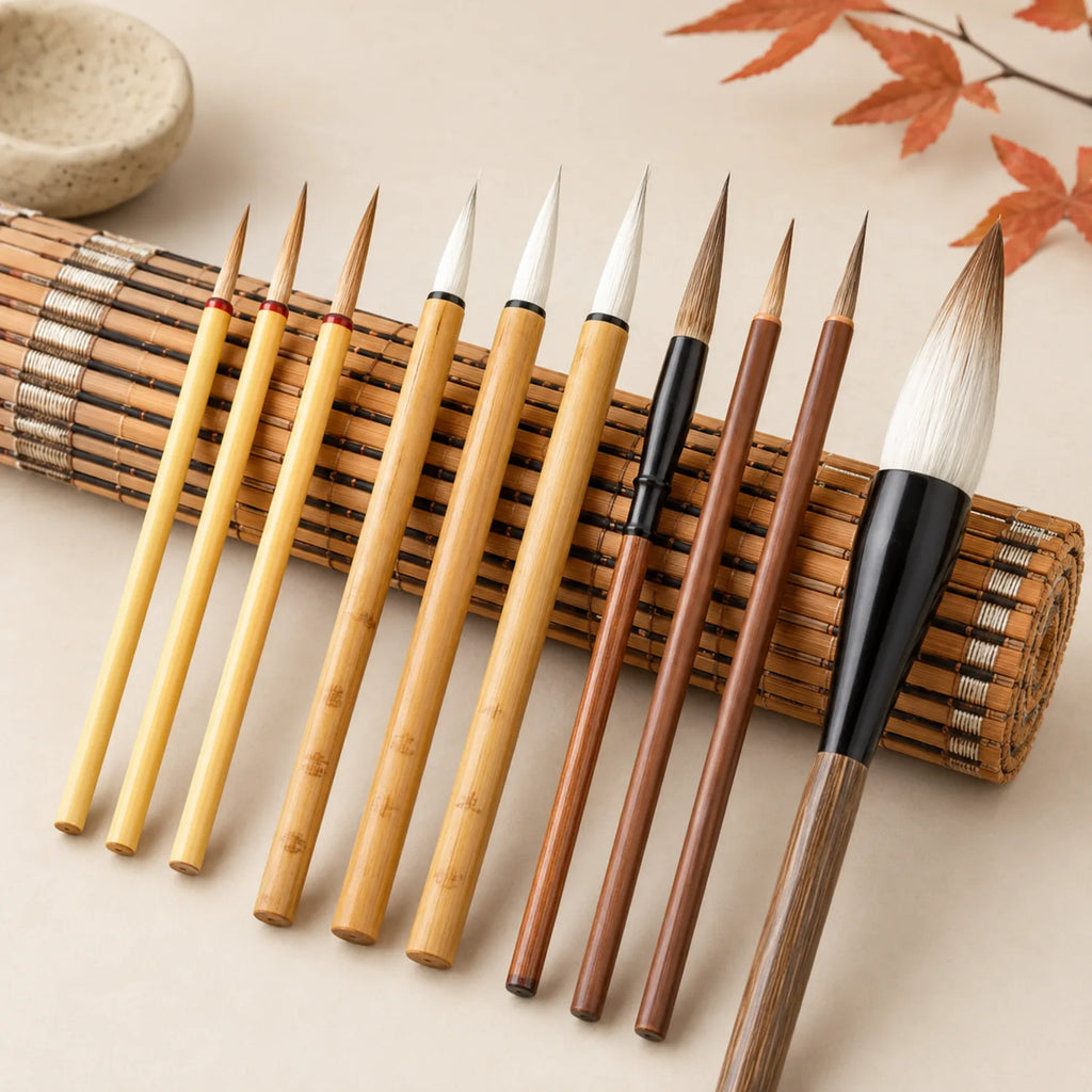 9-Piece Chinese Calligraphy Brush Set - image BRUSH