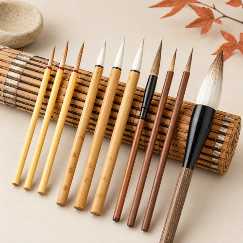 9-Piece Chinese Calligraphy Brush Set - image BRUSH