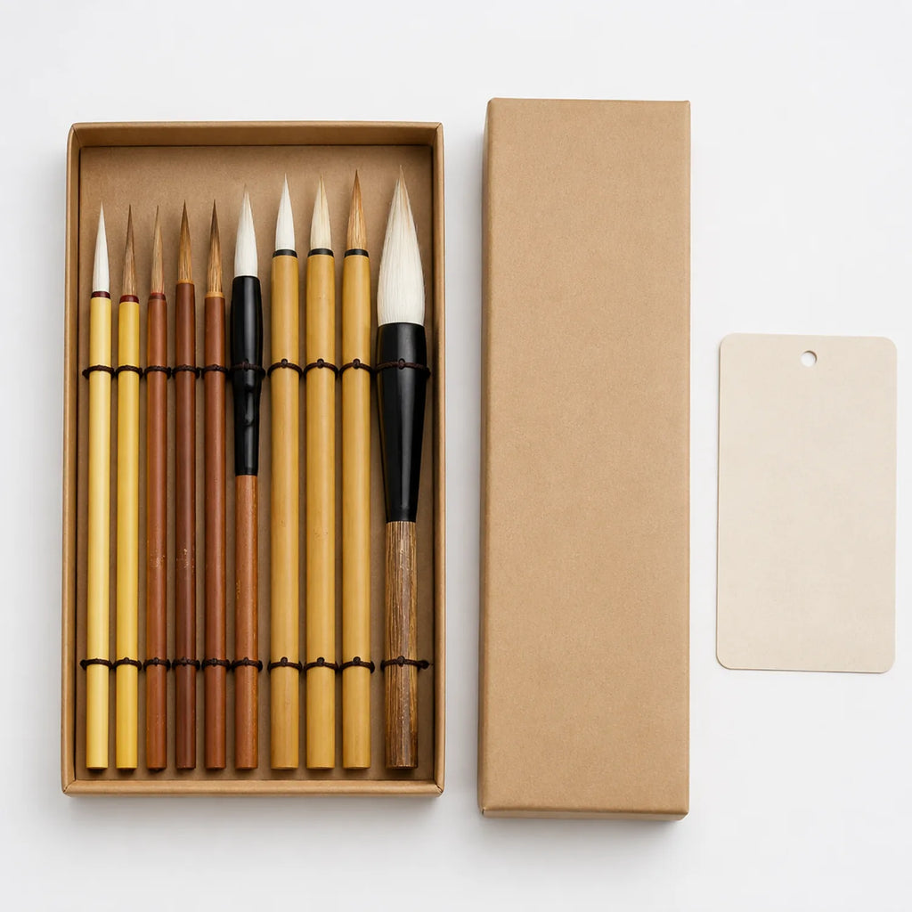 9-Piece Chinese Calligraphy Brush Set - image BRUSH