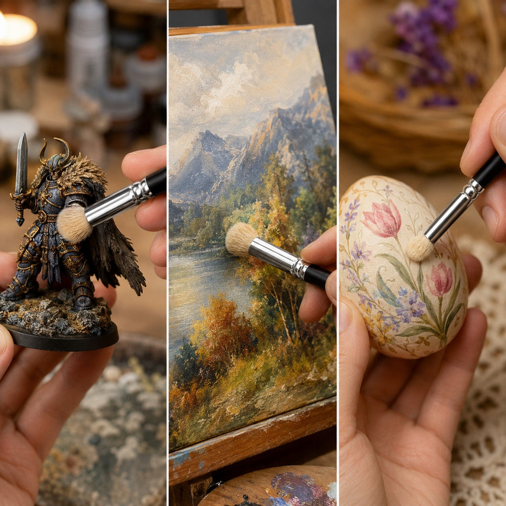 Wool Dry Brush Set - Premium Dry Brushing Paint Brushes for Wholesale