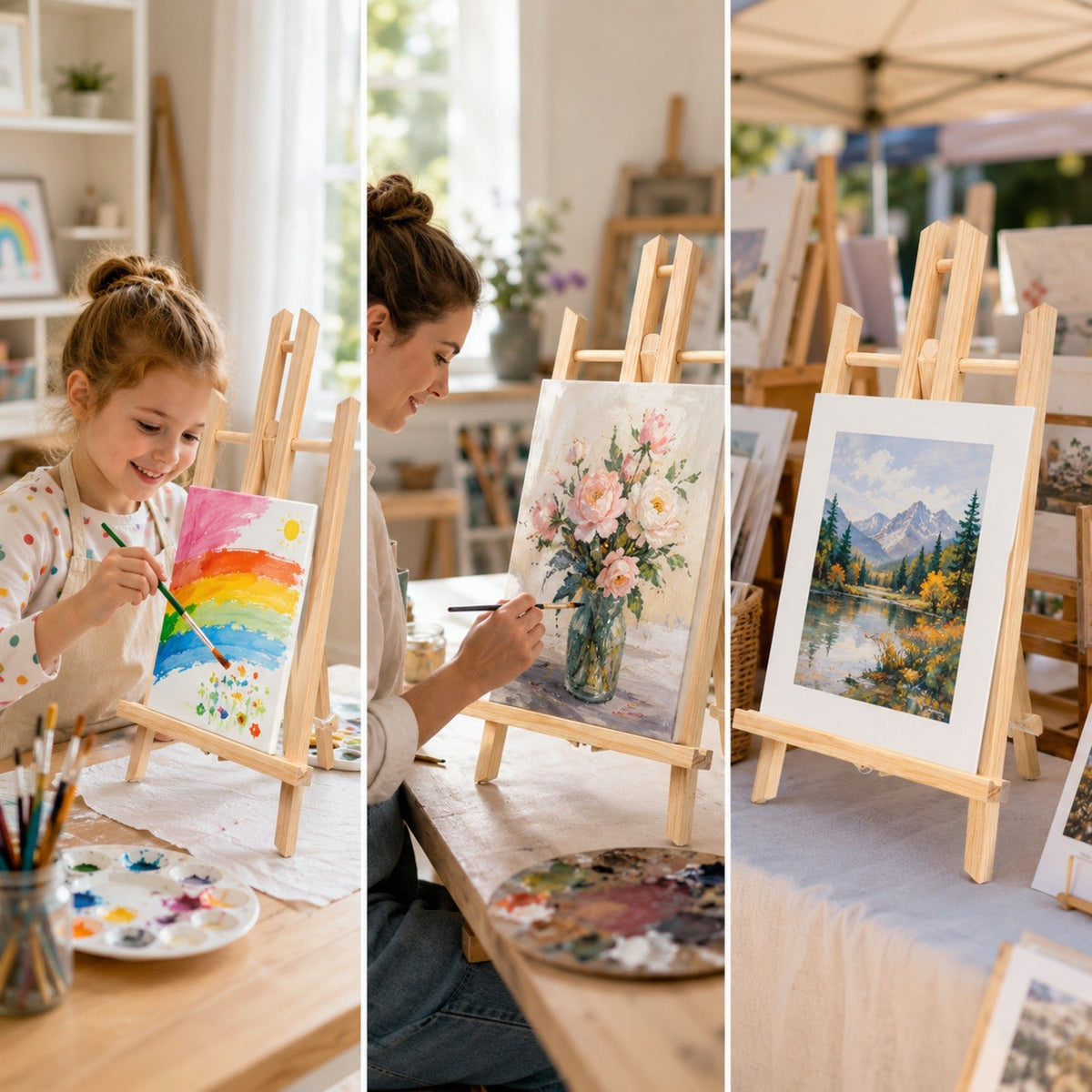 Tabletop Wooden Easel - Premium Natural Wood Display Easel for Wholesale