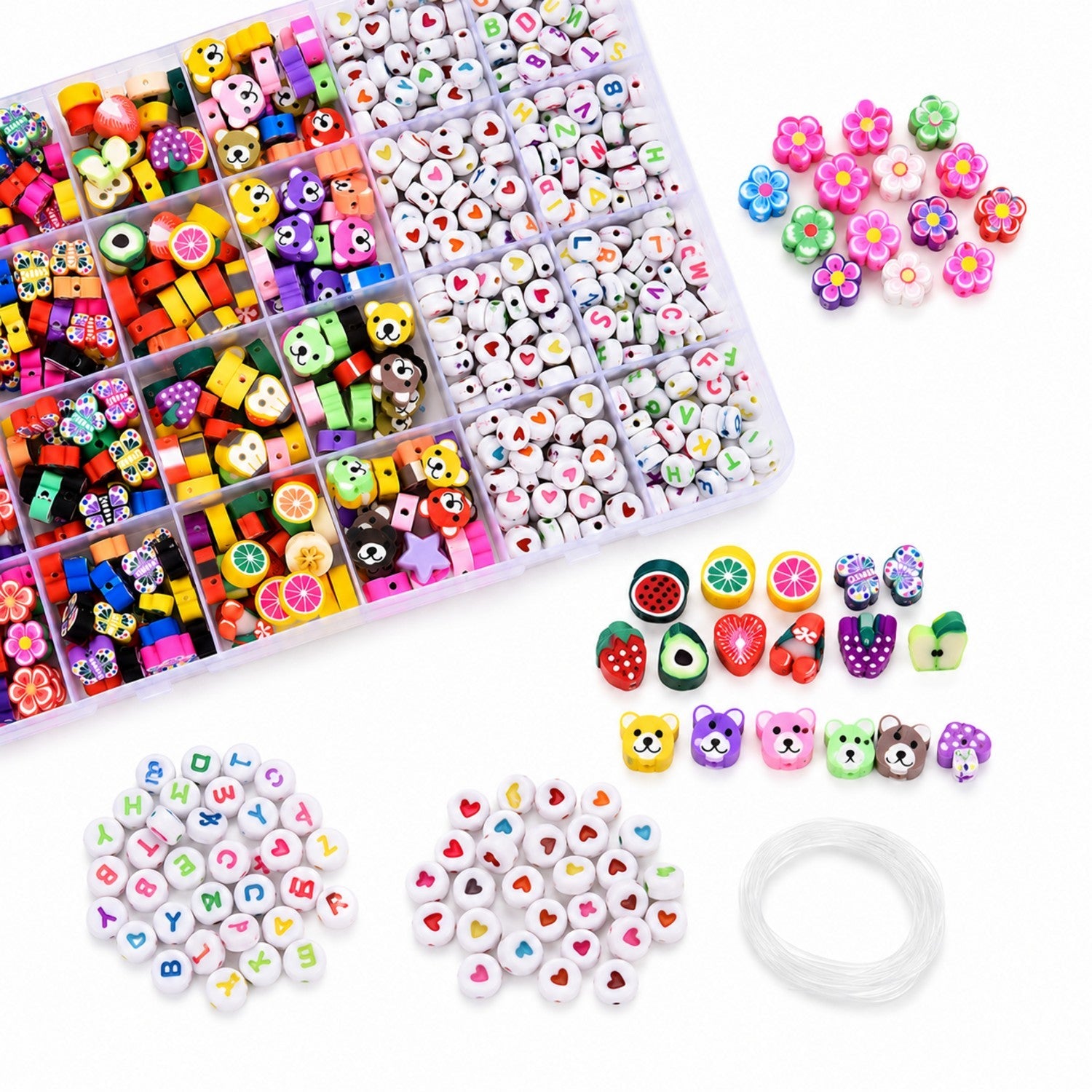 Mixed Shape Alphabet Bead Making Kit - Premium DIY Jewelry Craft Supply for Wholesale