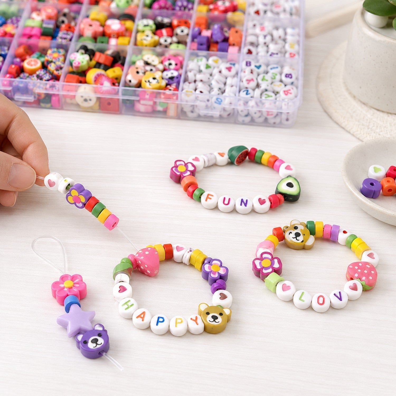 Mixed Shape Alphabet Bead Making Kit - Premium DIY Jewelry Craft Supply for Wholesale