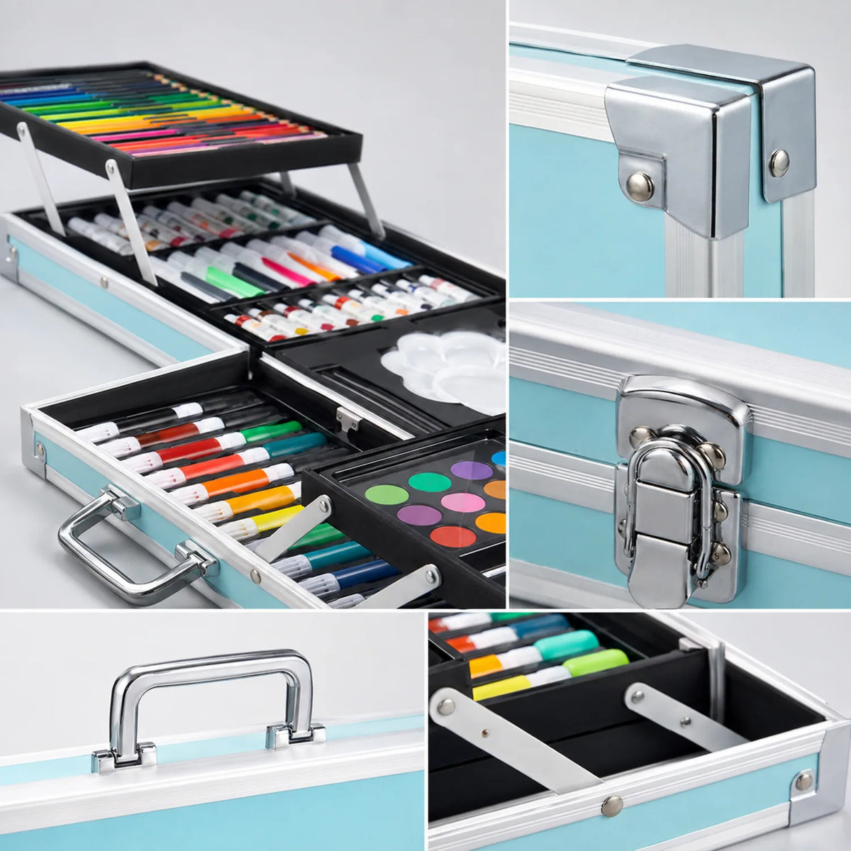 Kids Aluminum Case Art Set - image KIT