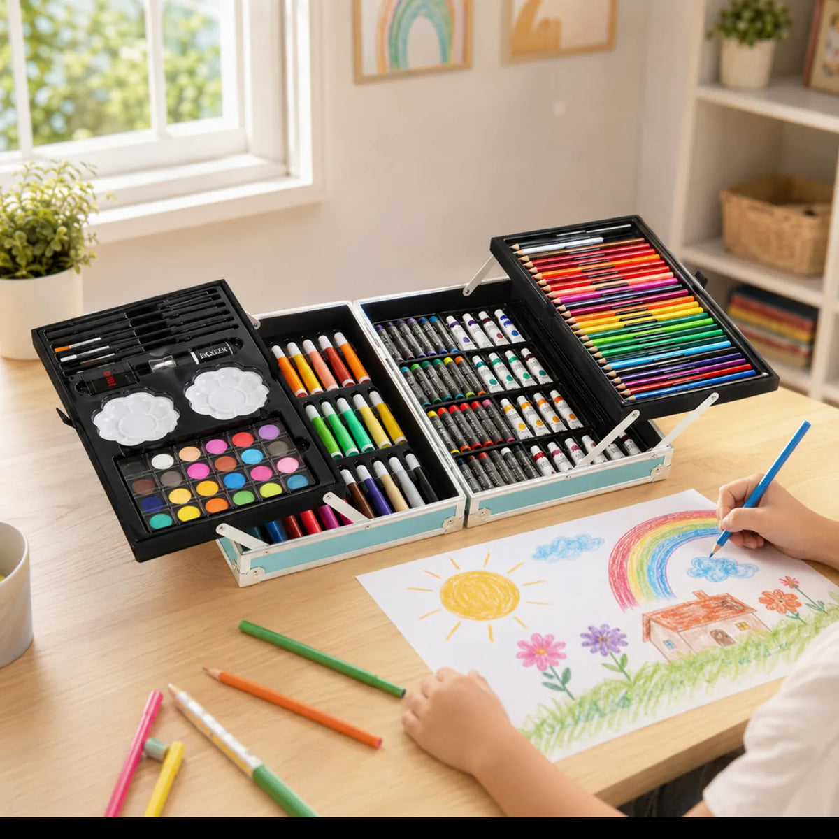 Kids Aluminum Case Art Set - image KIT