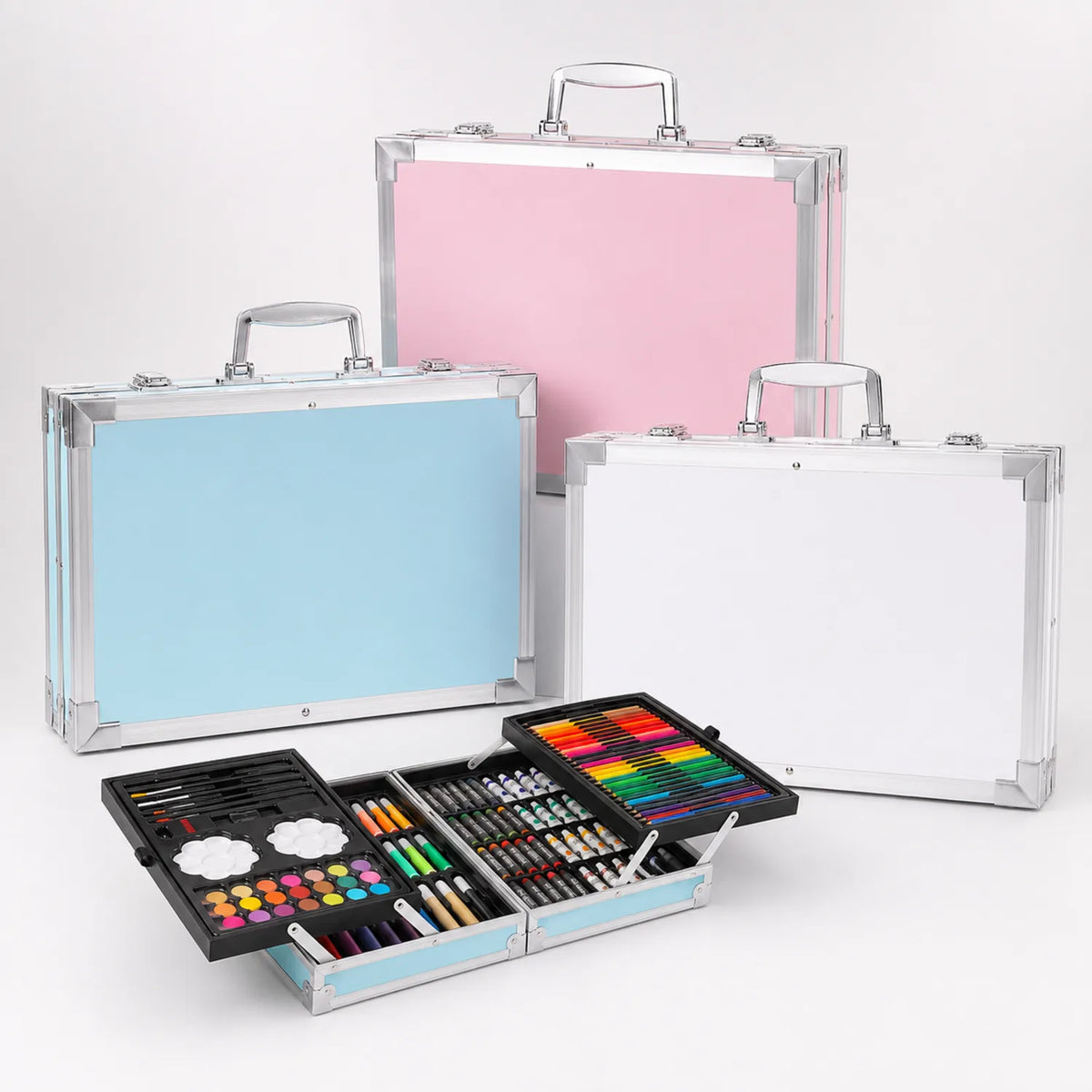 Kids Aluminum Case Art Set - image KIT