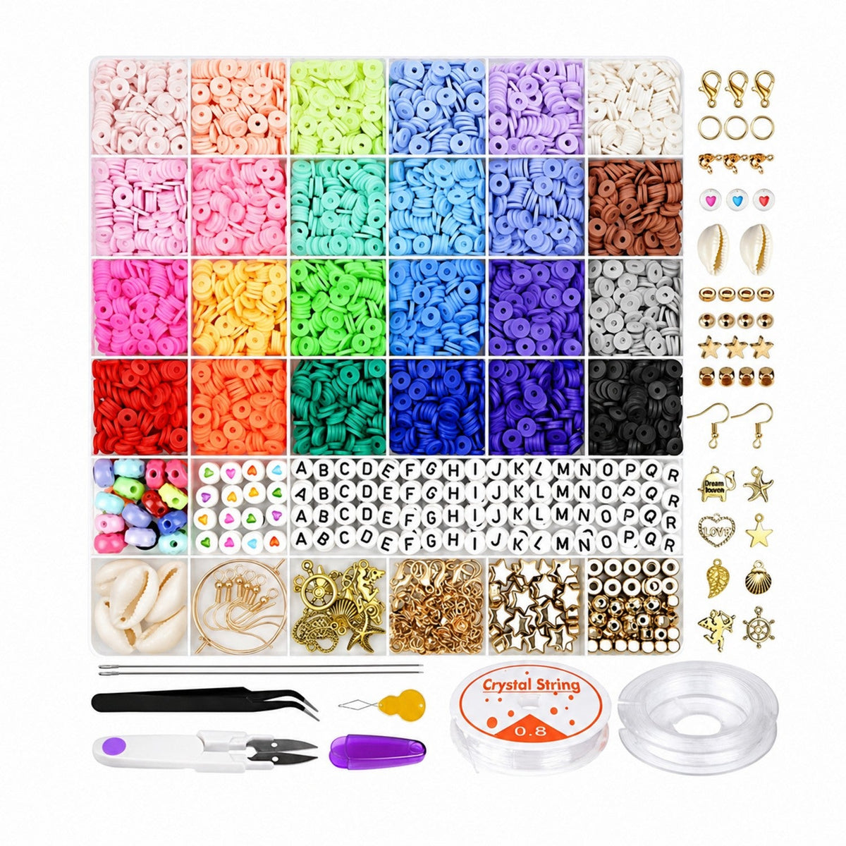 Flat Clay Bead Making Kit - Premium DIY Jewelry Craft Supply for Wholesale