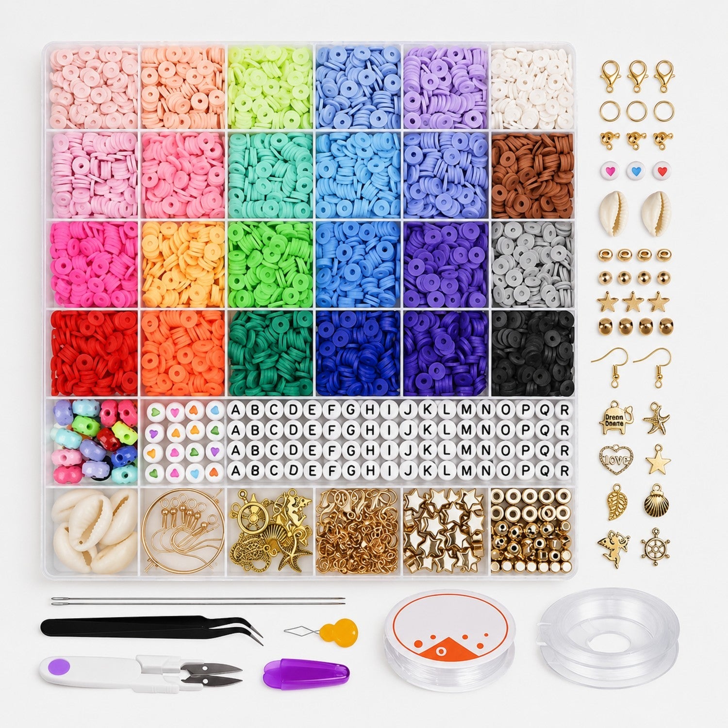 Flat Clay Bead Making Kit - Premium DIY Jewelry Craft Supply for Wholesale
