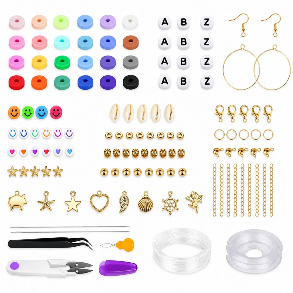 Flat Clay Bead Making Kit - Premium DIY Jewelry Craft Supply for Wholesale