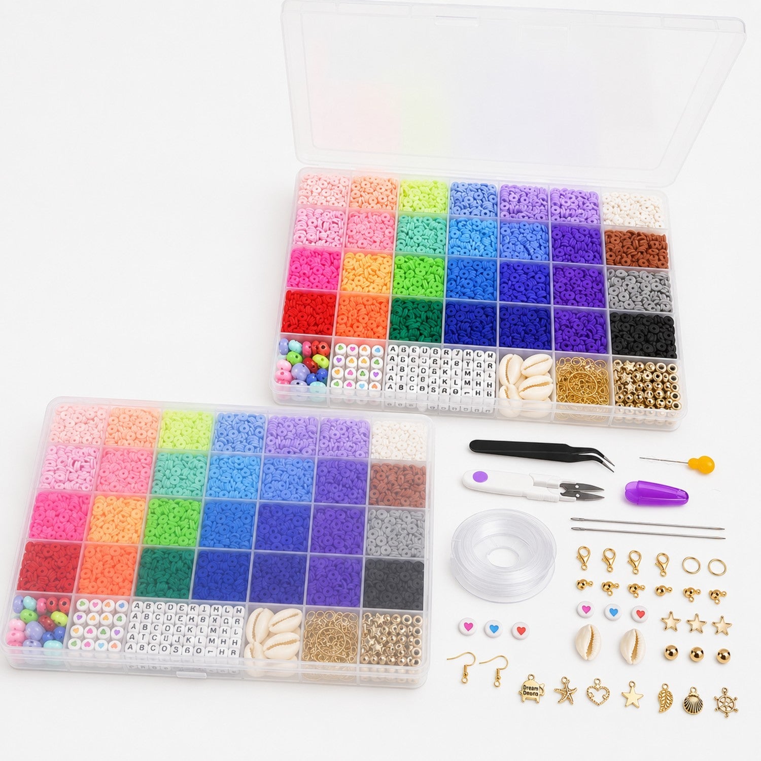 Flat Clay Bead Making Kit - Premium DIY Jewelry Craft Supply for Wholesale