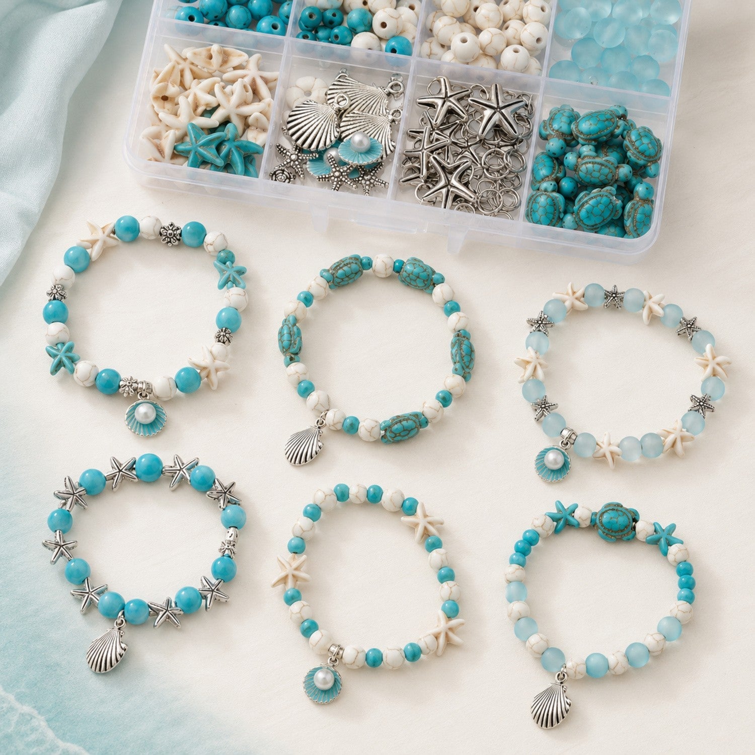 Ocean Themed Bead Making Kit - Premium DIY Jewelry Craft Supply for Wholesale