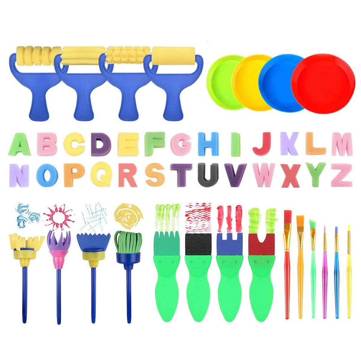 Kids Foam Painting Tool Kit - Premium Sponge Stamp Painting Set for Wholesale