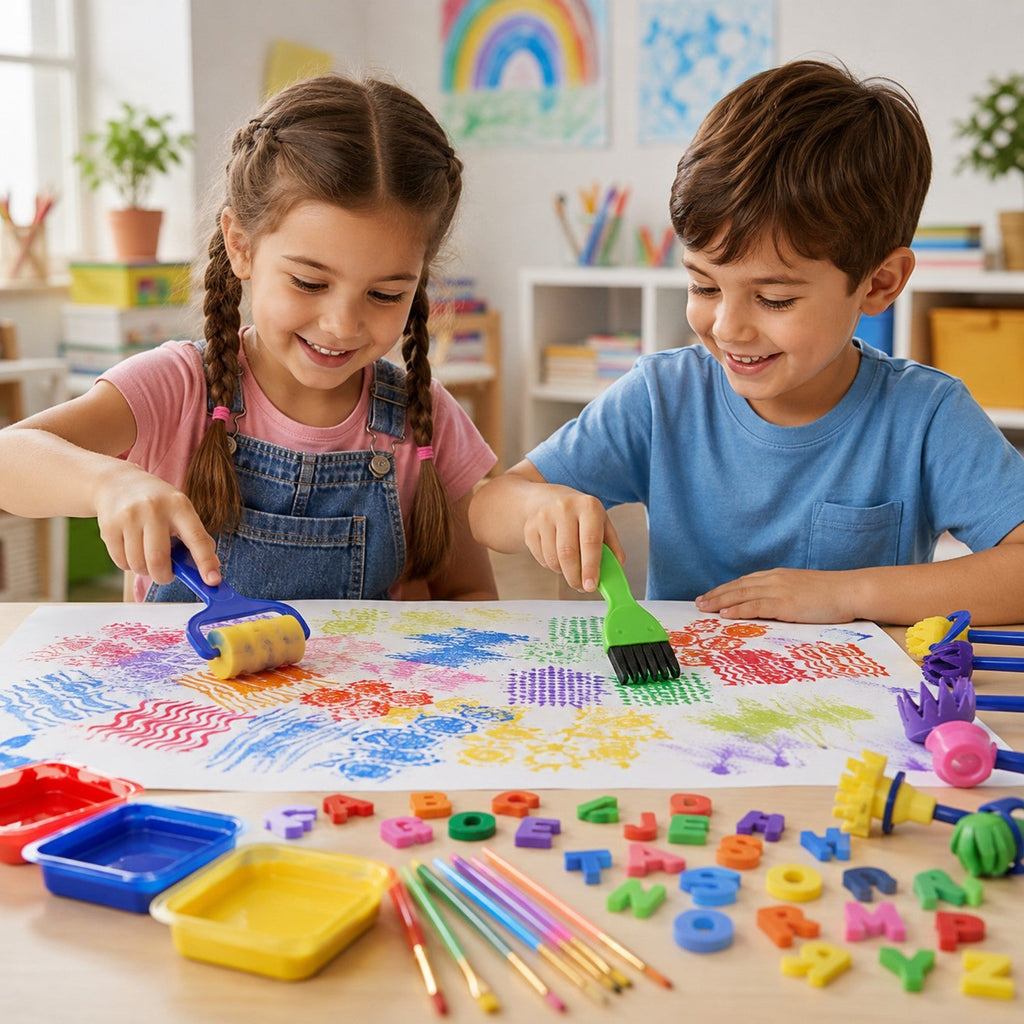 Kids Foam Painting Tool Kit - Premium Sponge Stamp Painting Set for Wholesale