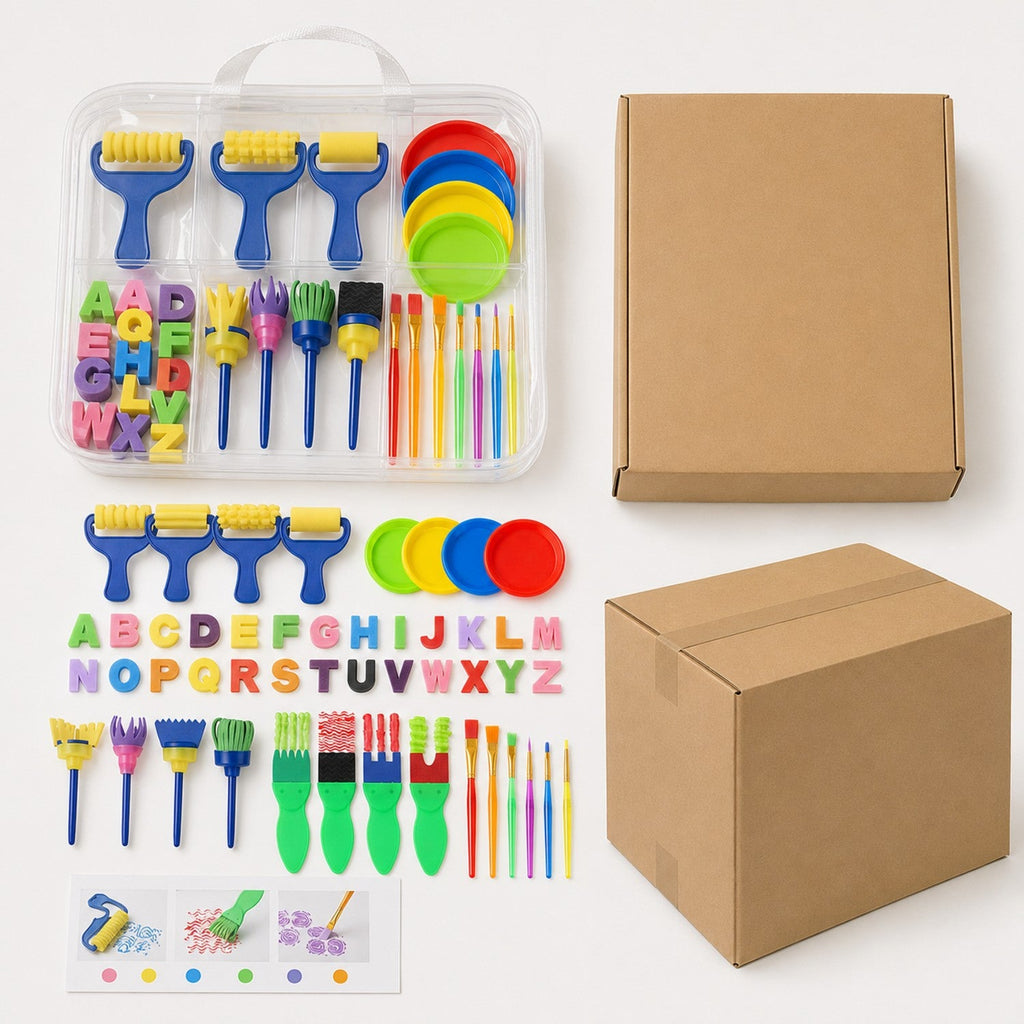Kids Foam Painting Tool Kit - Premium Sponge Stamp Painting Set for Wholesale