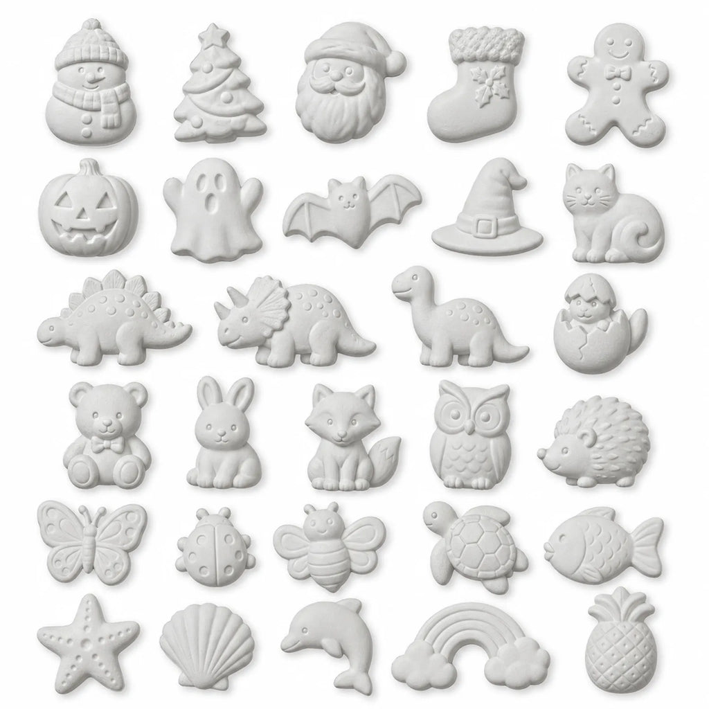 Plaster 3D Shapes Set (30 pcs, 6 themes) - image 01