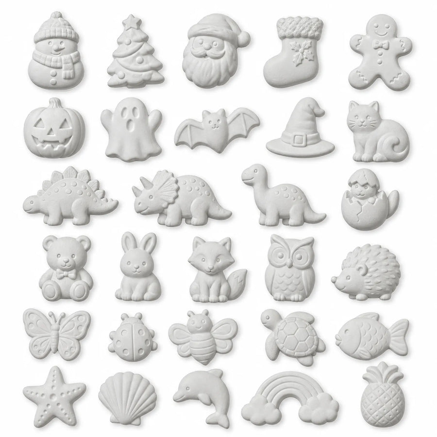 Plaster 3D Shapes Set (30 pcs, 6 themes) - image 01
