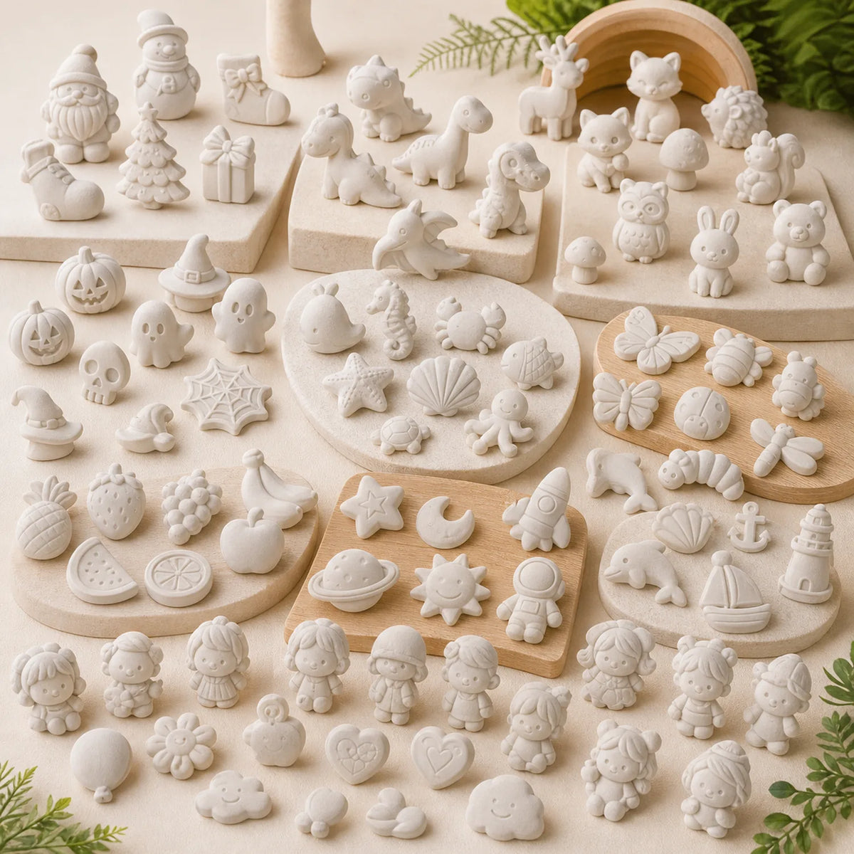 Plaster 3D Shapes Set (30 pcs, 6 themes) - image 02