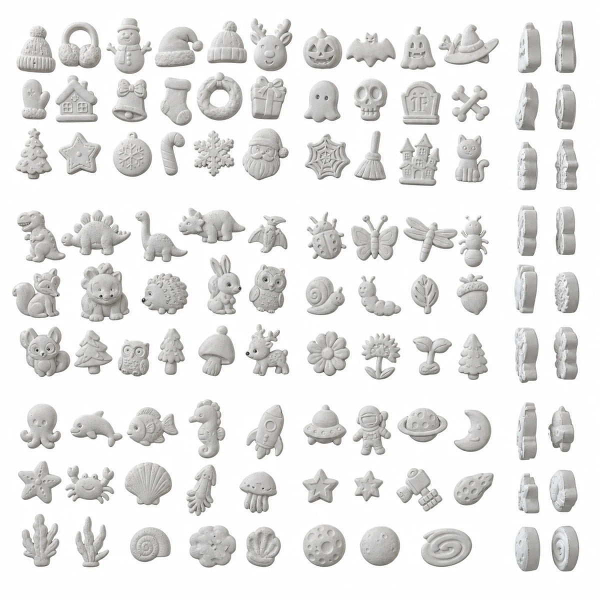 Plaster 3D Shapes Set (30 pcs, 6 themes) - image 03