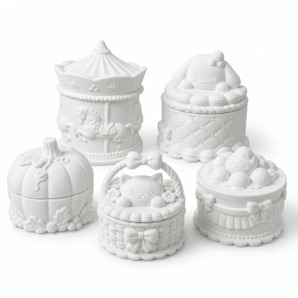 Plaster Trinket Boxes (5 pcs) - image 01