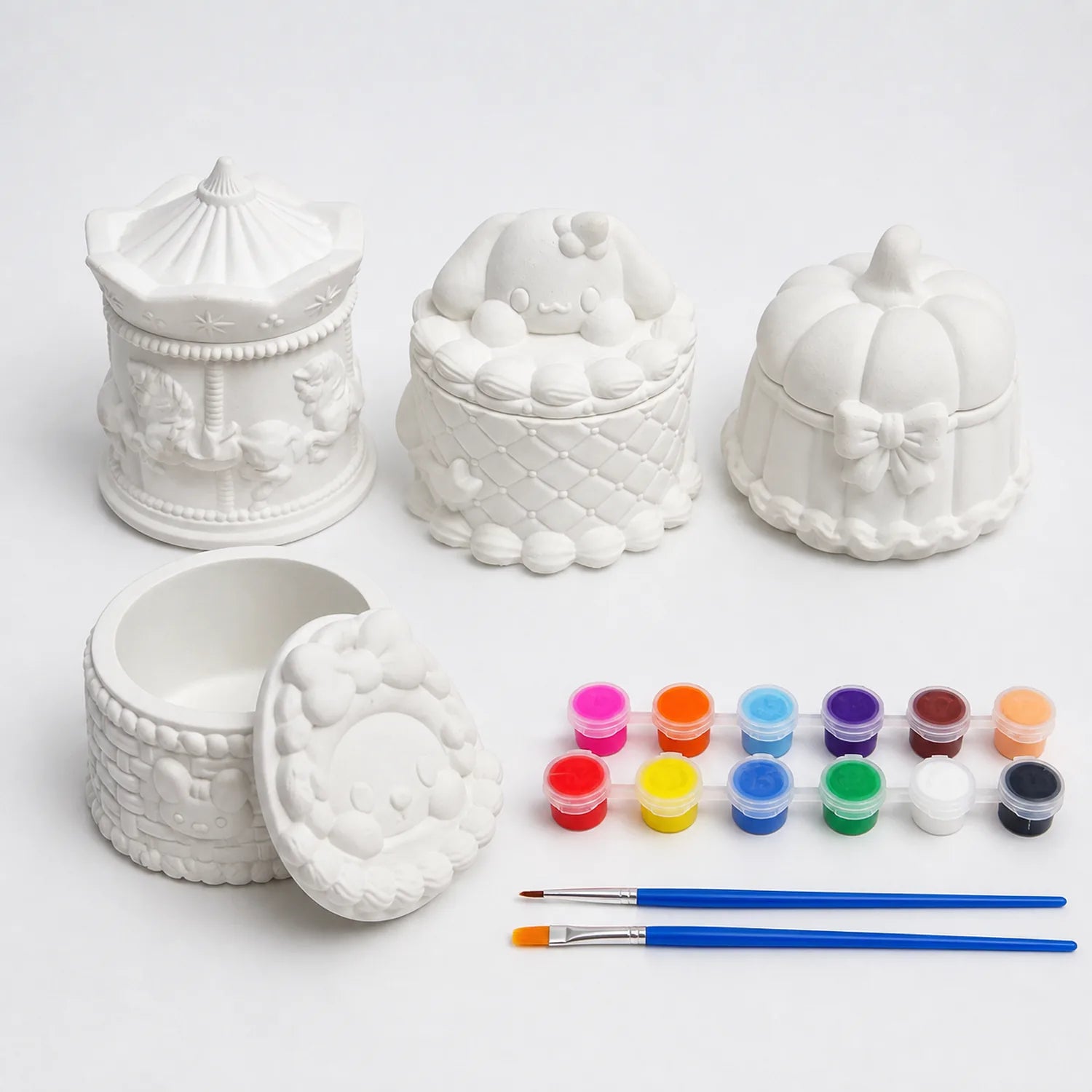 Plaster Trinket Boxes (5 pcs) - image 03