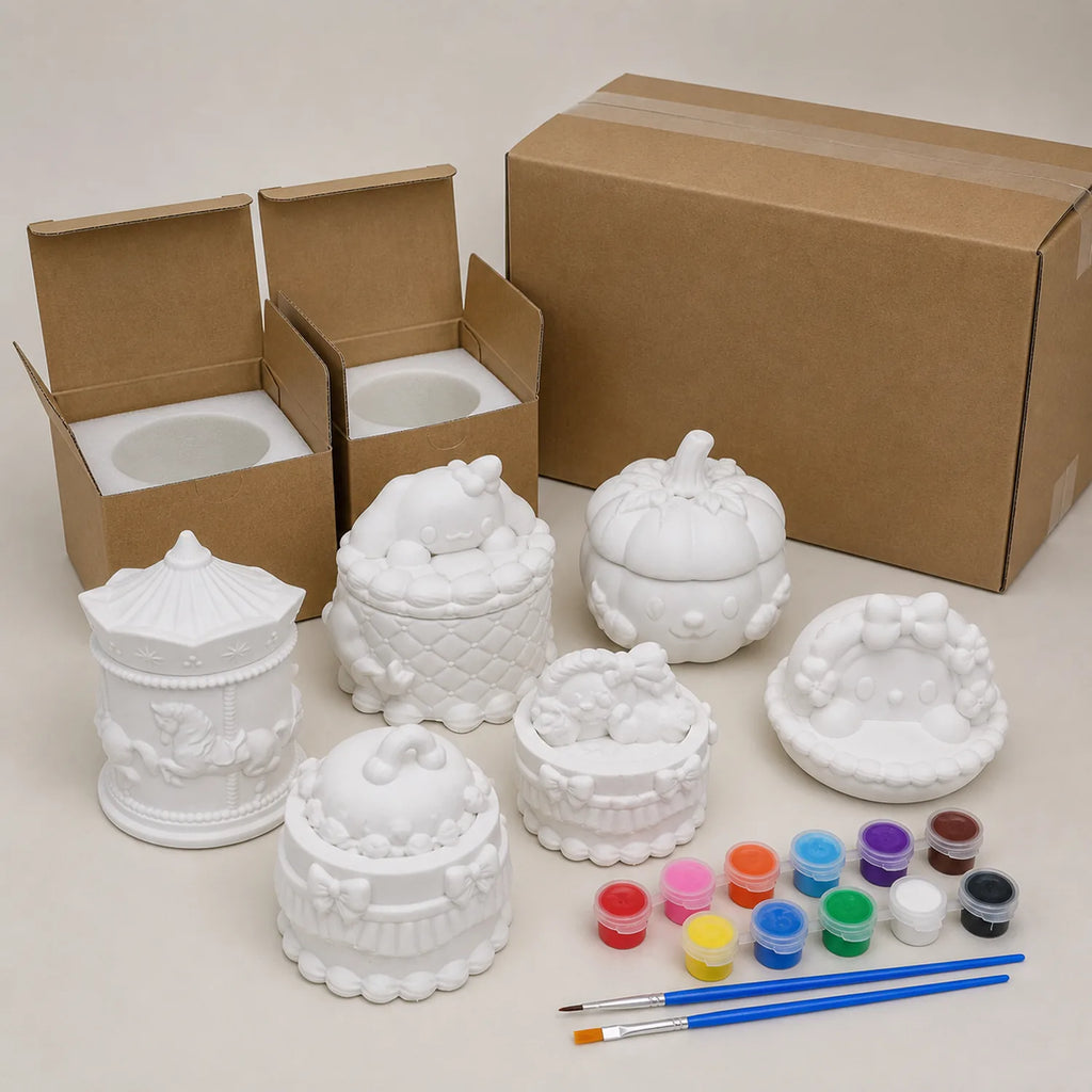 Plaster Trinket Boxes (5 pcs) - image 06