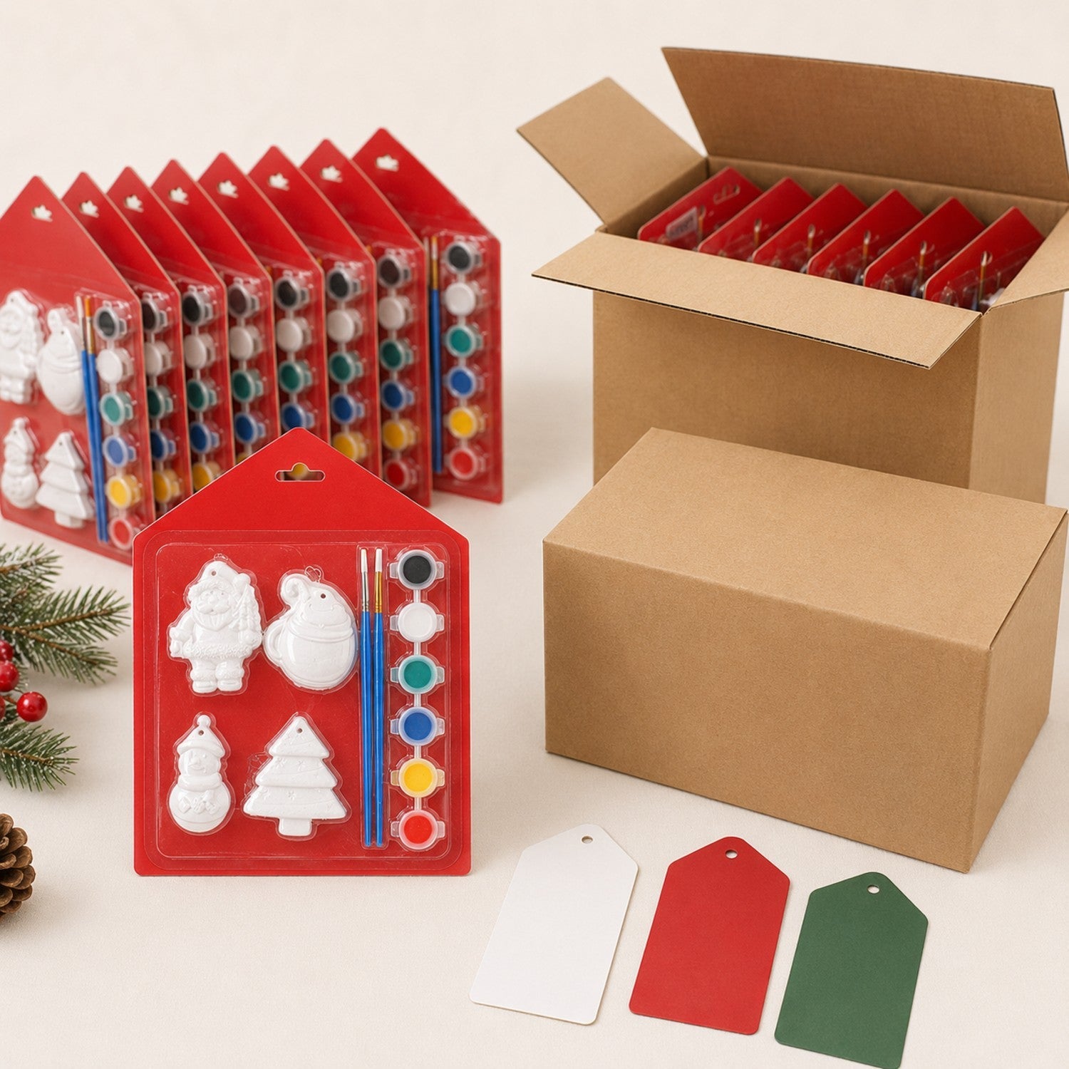 Christmas Plaster Painting Kit - Premium DIY Ornament Craft Set for Wholesale