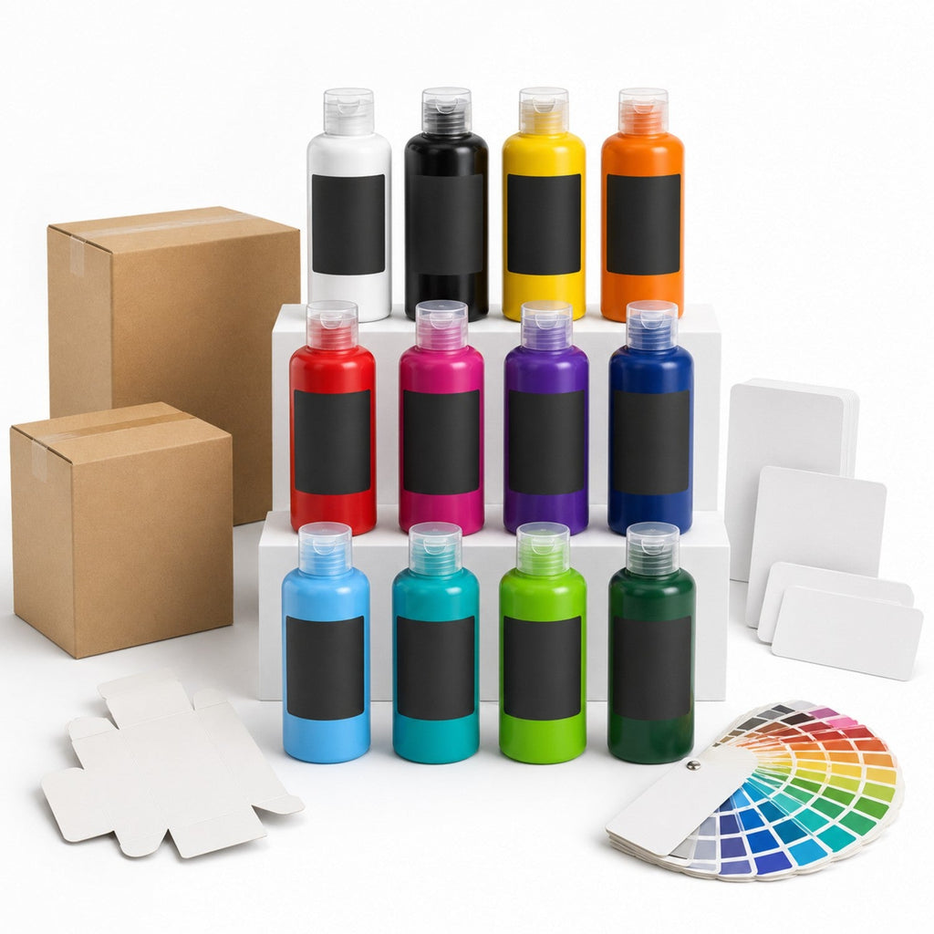 12-Color 500ml Acrylic Paint Bottles - Premium Bulk Acrylic Paints for Wholesale