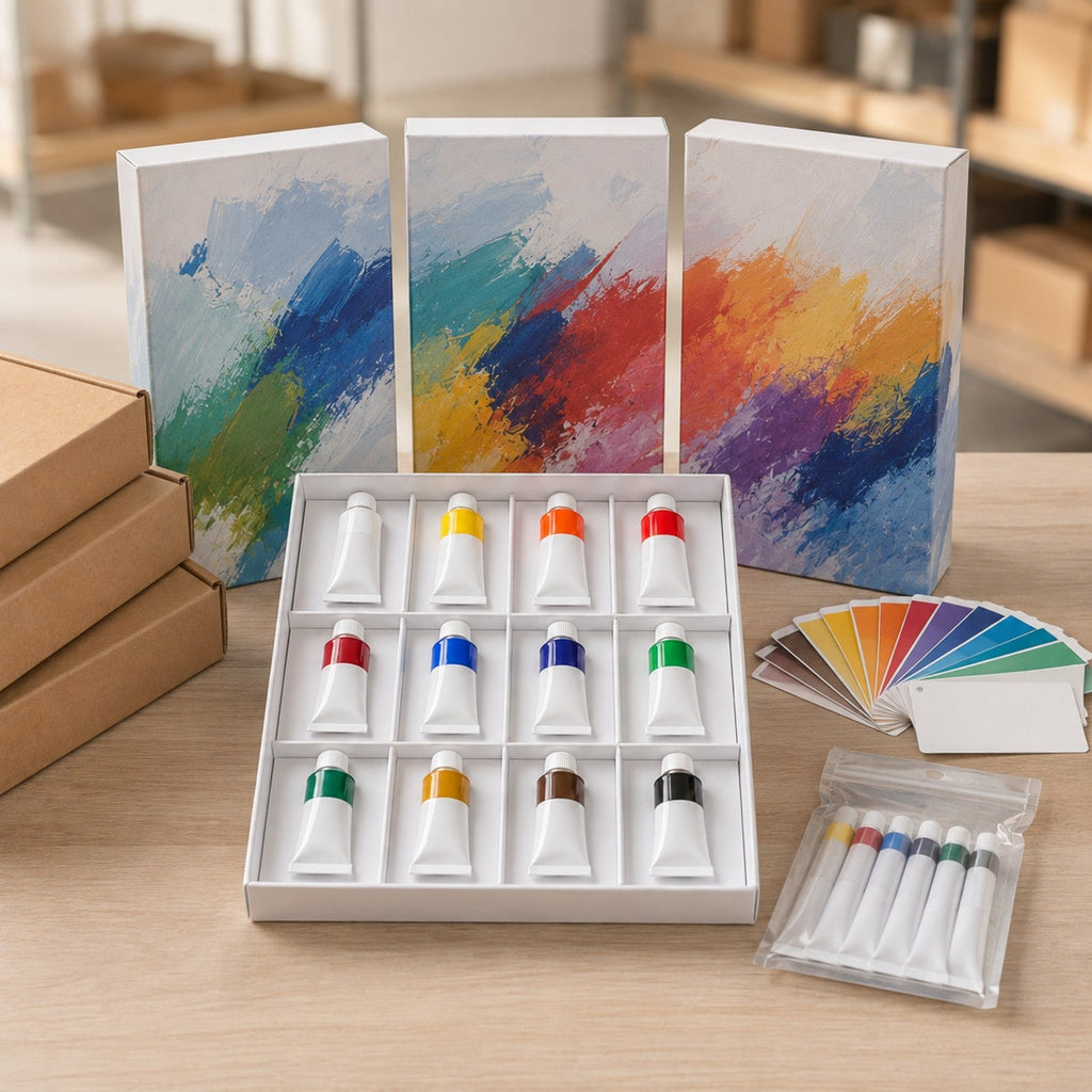 12-Color 6ml Acrylic Paint Set - Premium Artist Acrylics for Wholesale