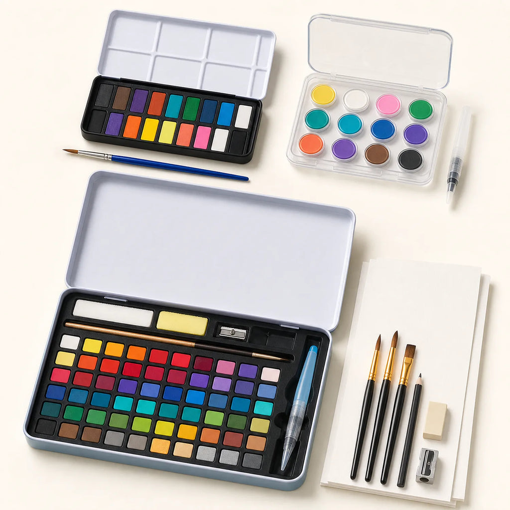 Watercolor Paint Set 3-Piece (60+14+12) - image 02