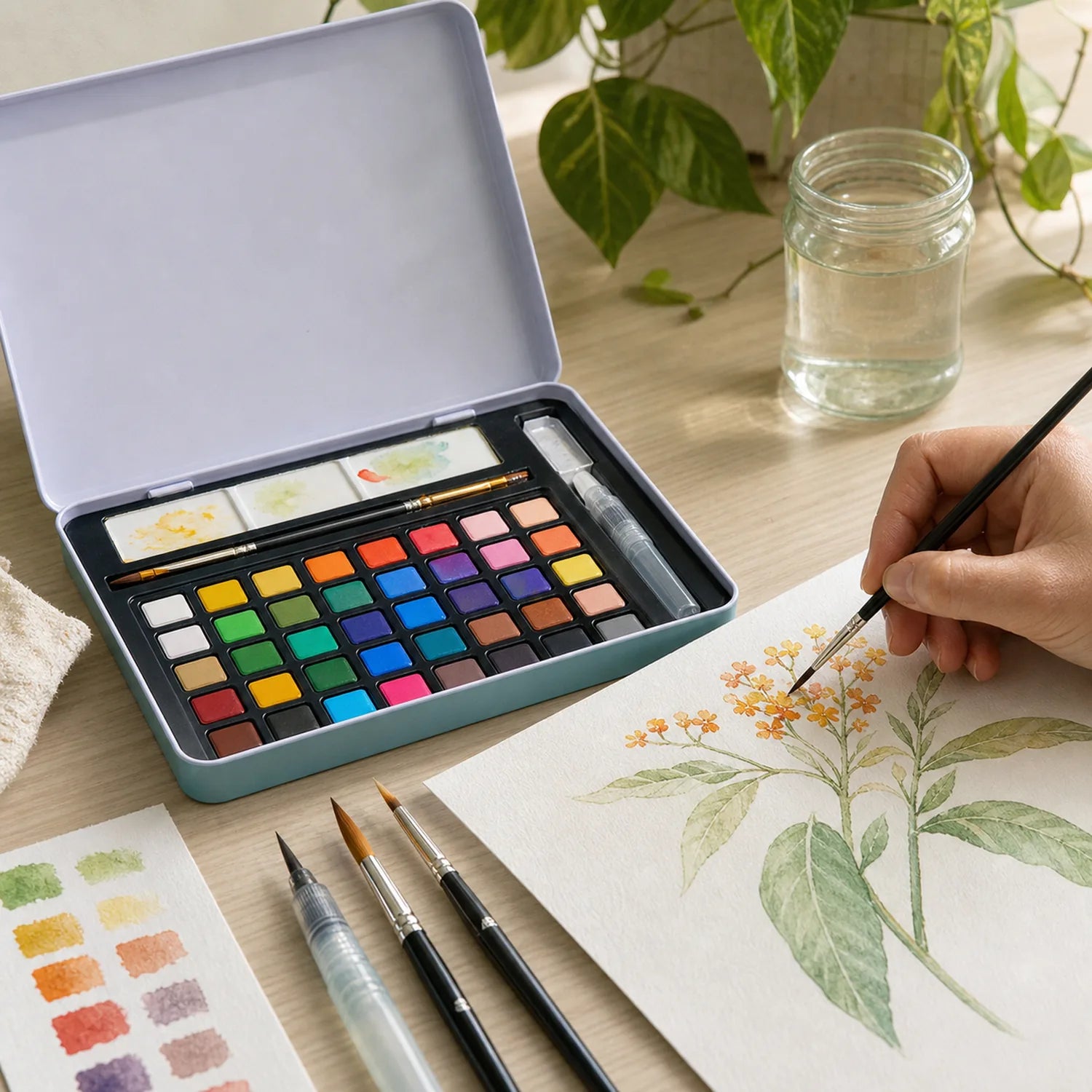 Watercolor Paint Set 3-Piece (60+14+12) - image 05