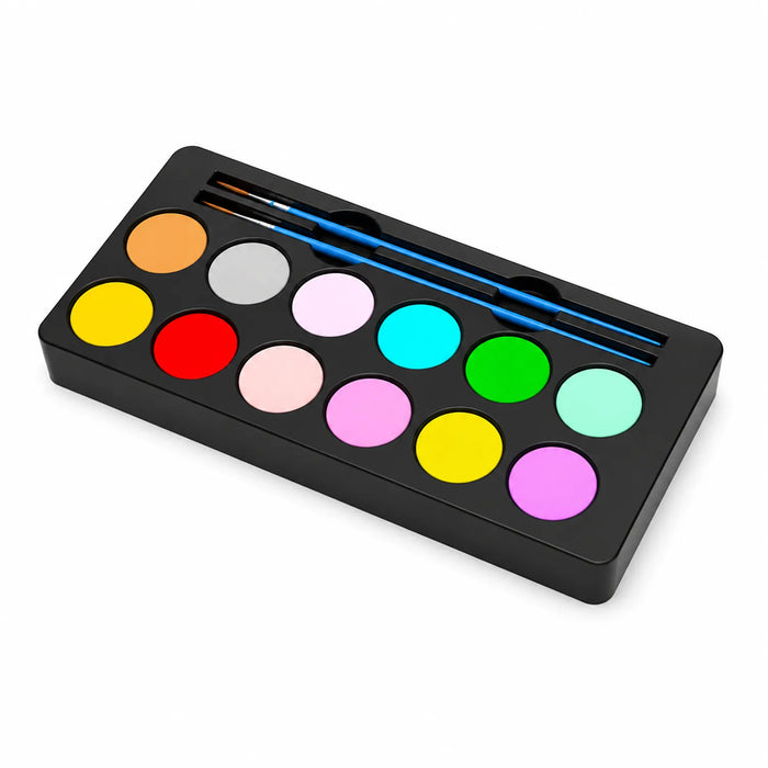 12-Color Watercolor Paint Set (Pan) - image PAINT