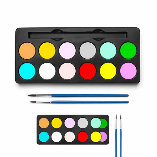 12-Color Watercolor Paint Set (Pan) - image PAINT