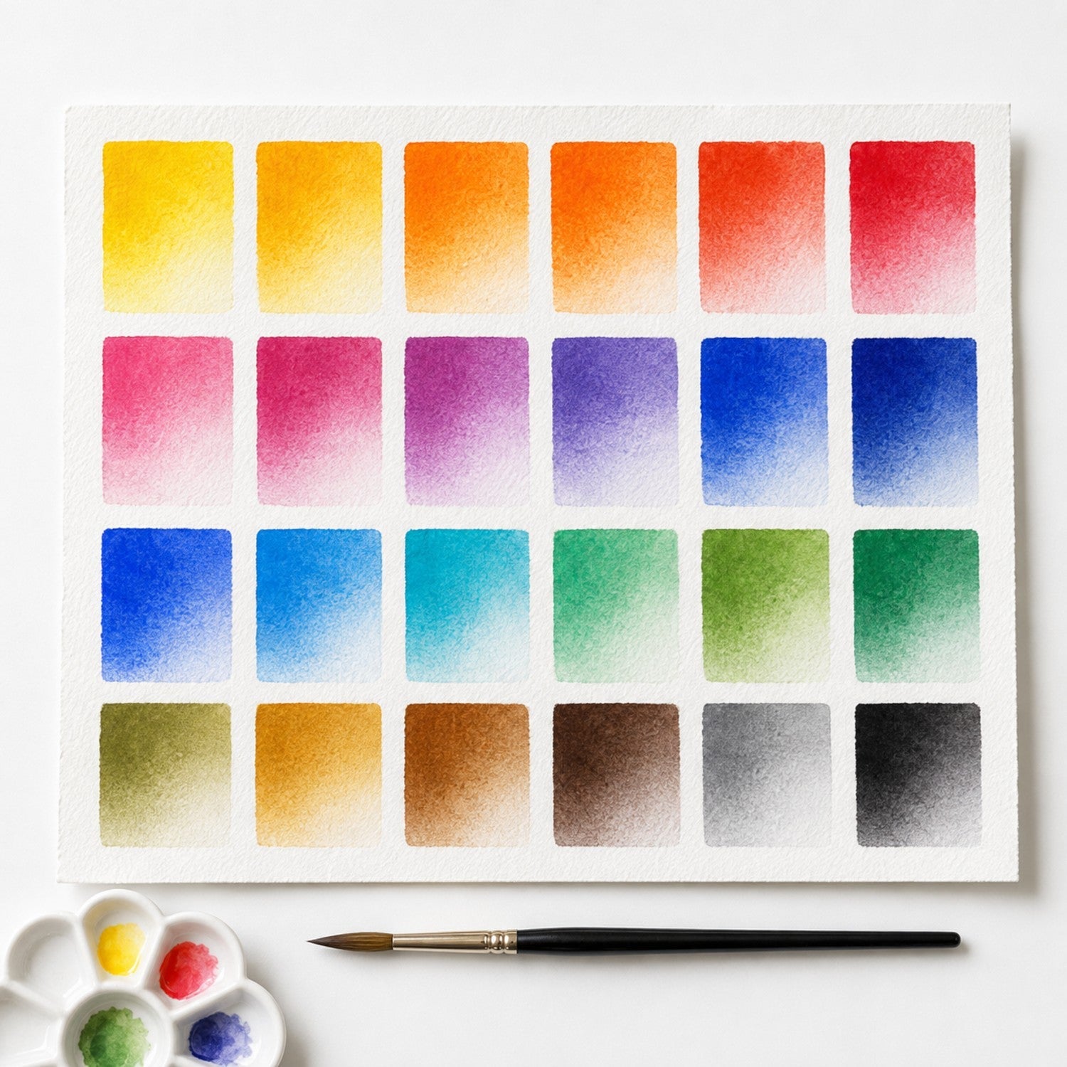 24-Color Tube Watercolor Paint Set - Premium Artist Watercolors for Wholesale