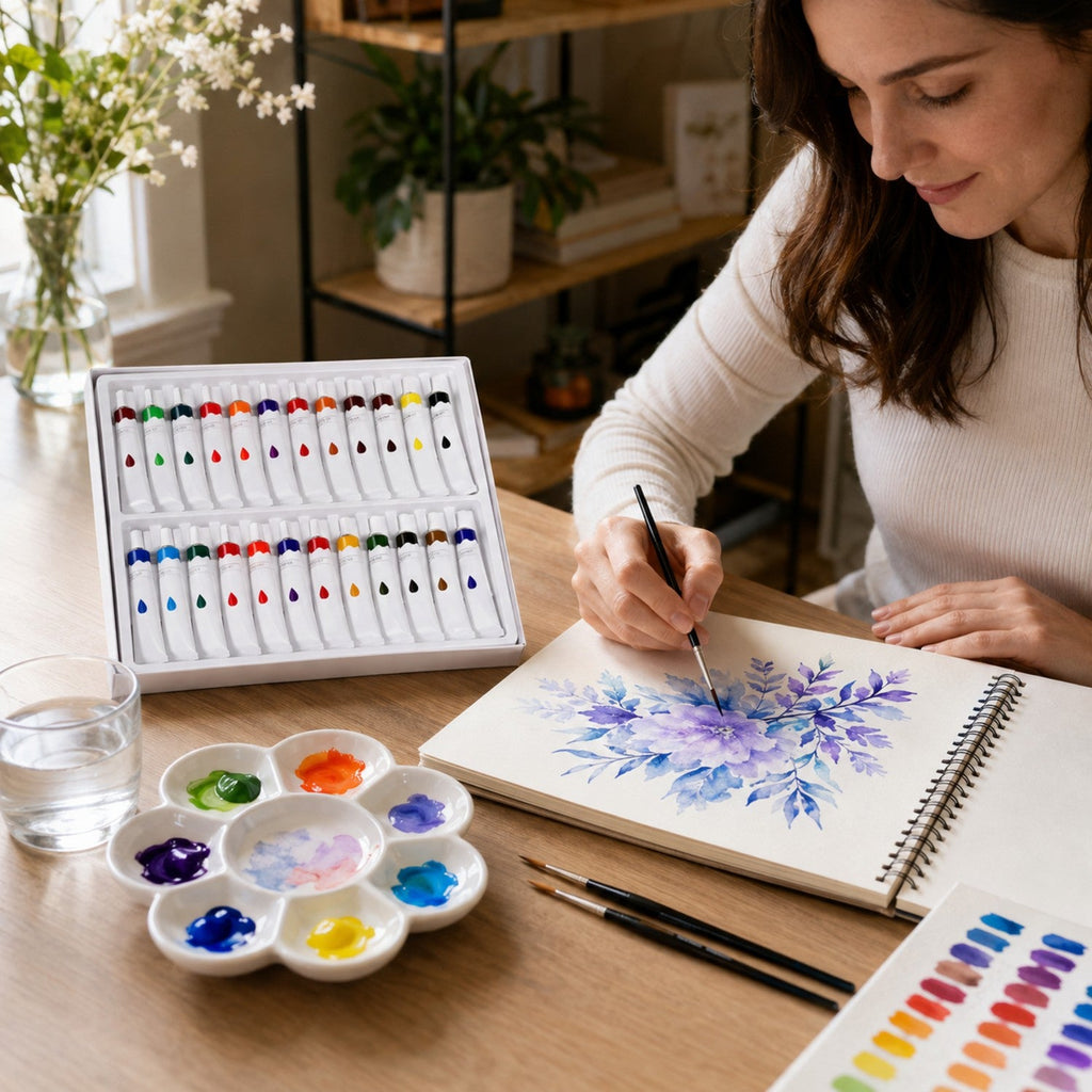 24-Color Tube Watercolor Paint Set - Premium Artist Watercolors for Wholesale