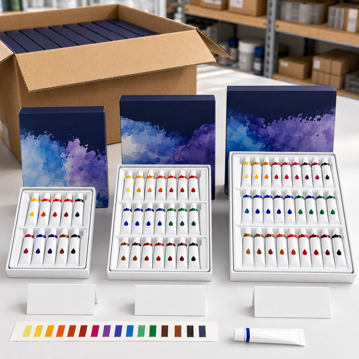 24-Color Tube Watercolor Paint Set - Premium Artist Watercolors for Wholesale
