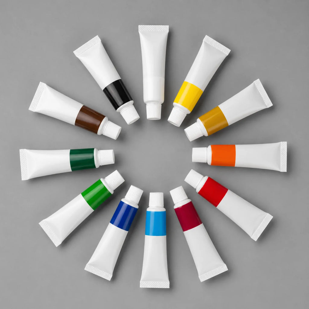 12-Color 6ml Watercolor Tube Paint Set - image ECM