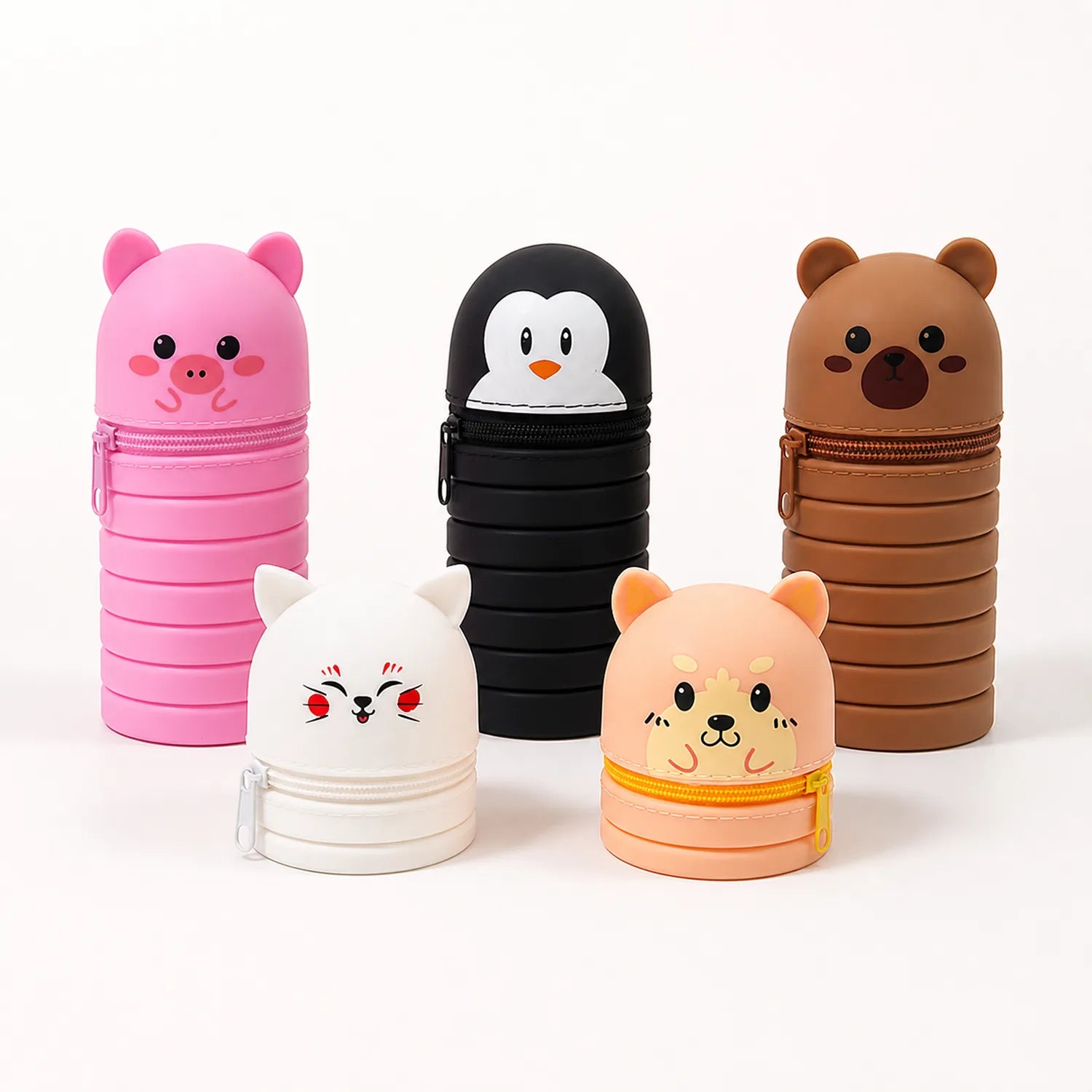 Animal Silicone Pencil Cases (5 pcs) - image 02