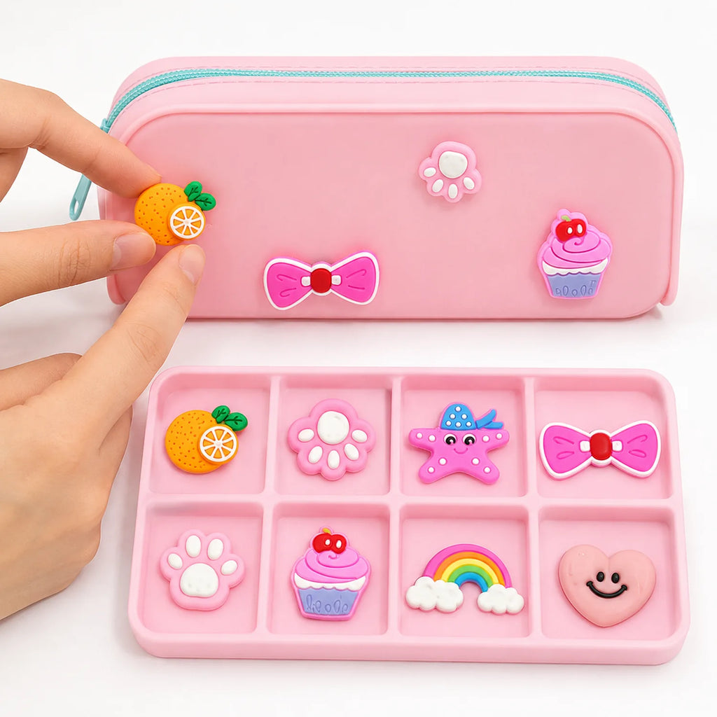 Silicone Pencil Case with Charms - image STAT