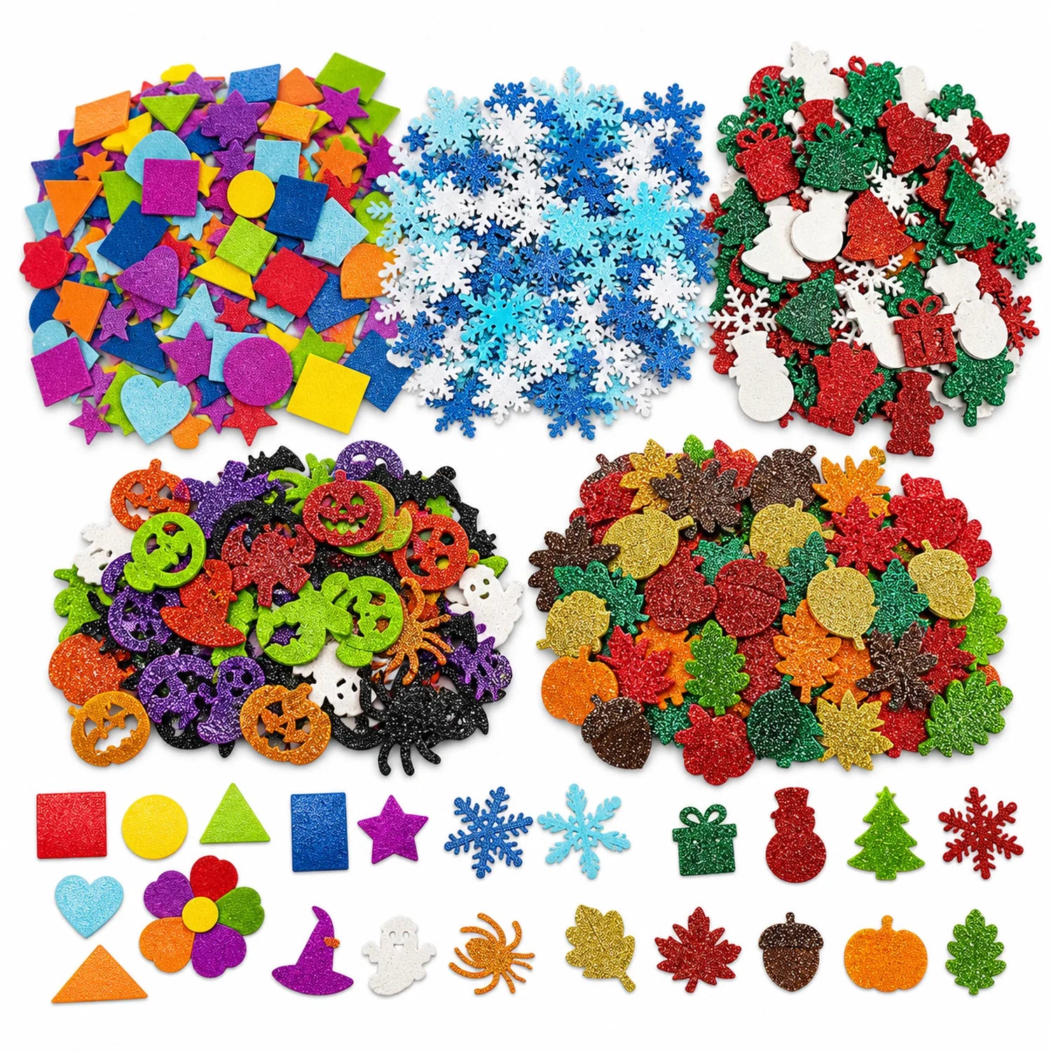 Glitter EVA Foam Sticker Assortment - image 01