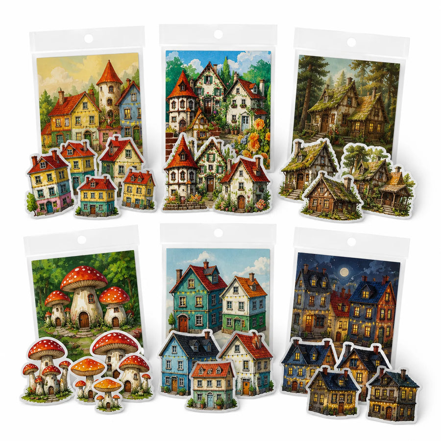 Fairy Tale Building Sticker Cards (6 sets) - image 01