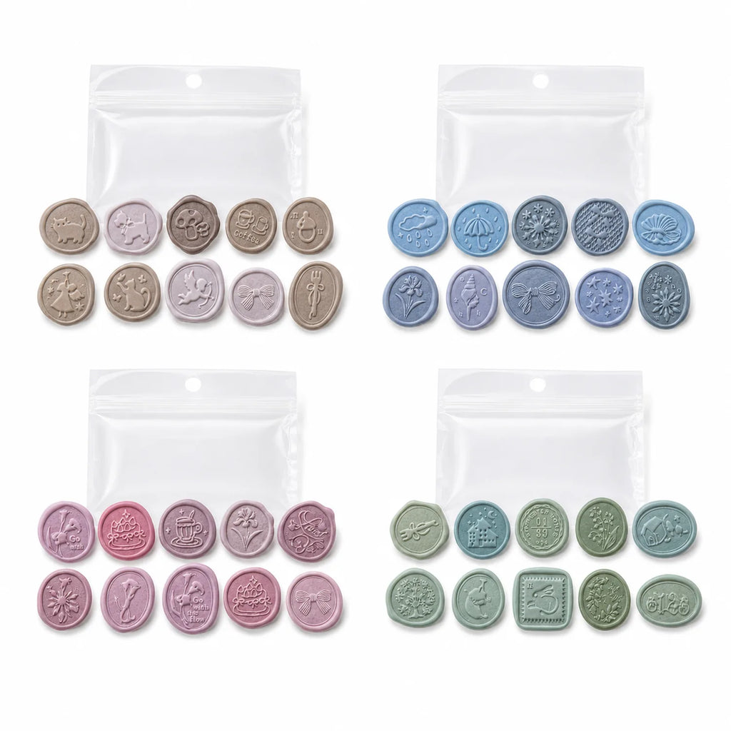 Wax Seal Style Stickers (4 themes x10) - image 01